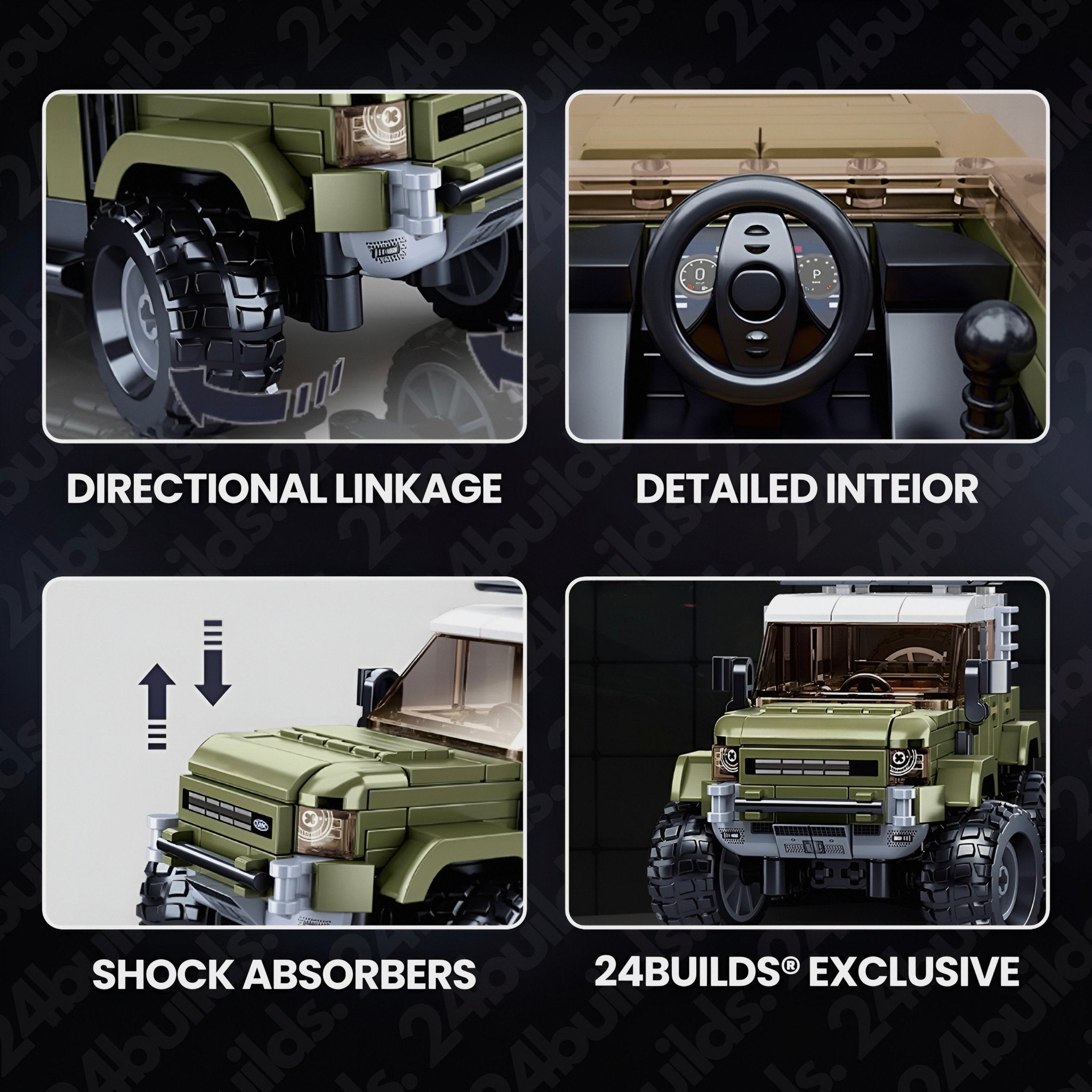 24builds® Defender 4x4 | 322pcs - BRICKS LAB