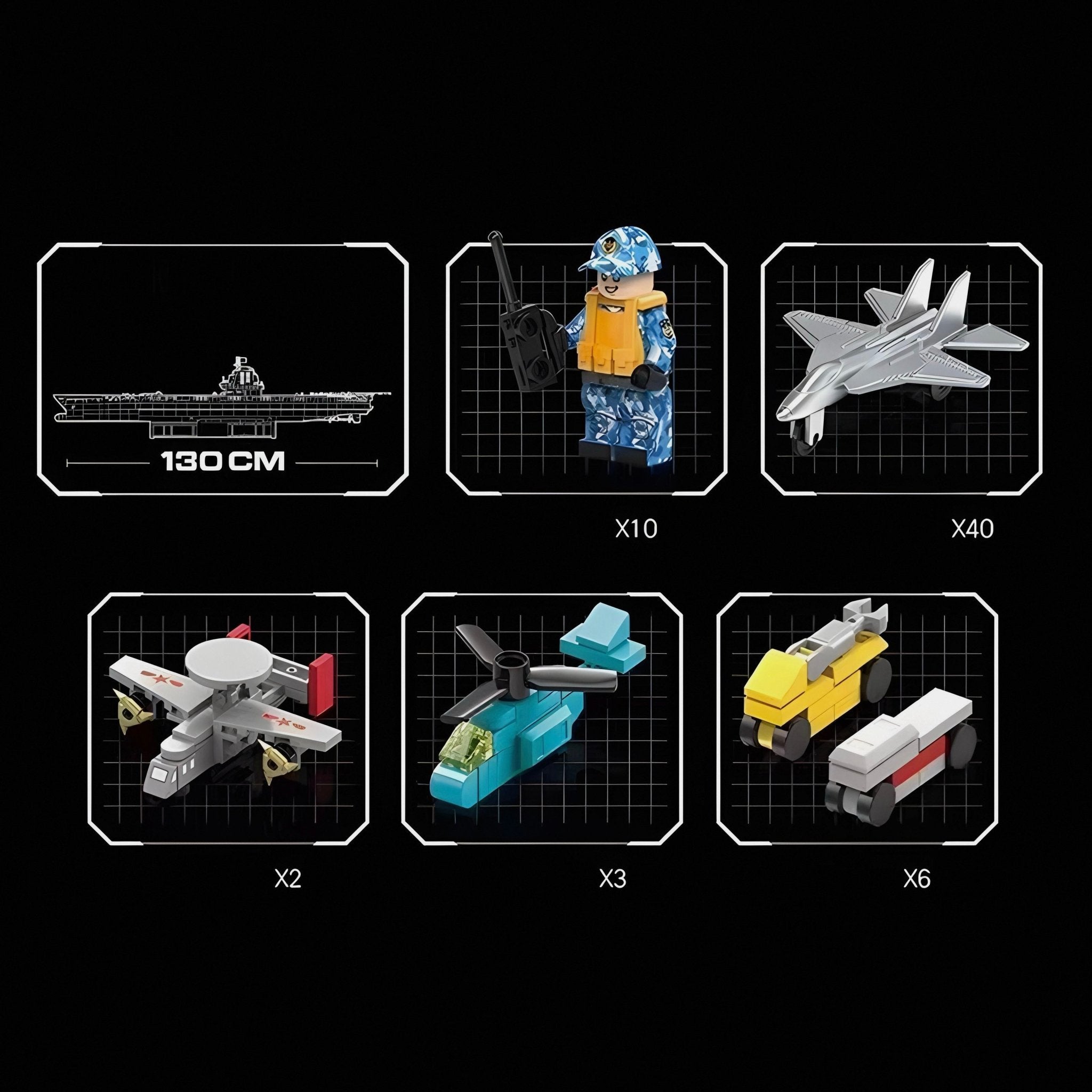 AIRCRAFT CARRIER 1:250 | 7018PCS - BRICKS LAB