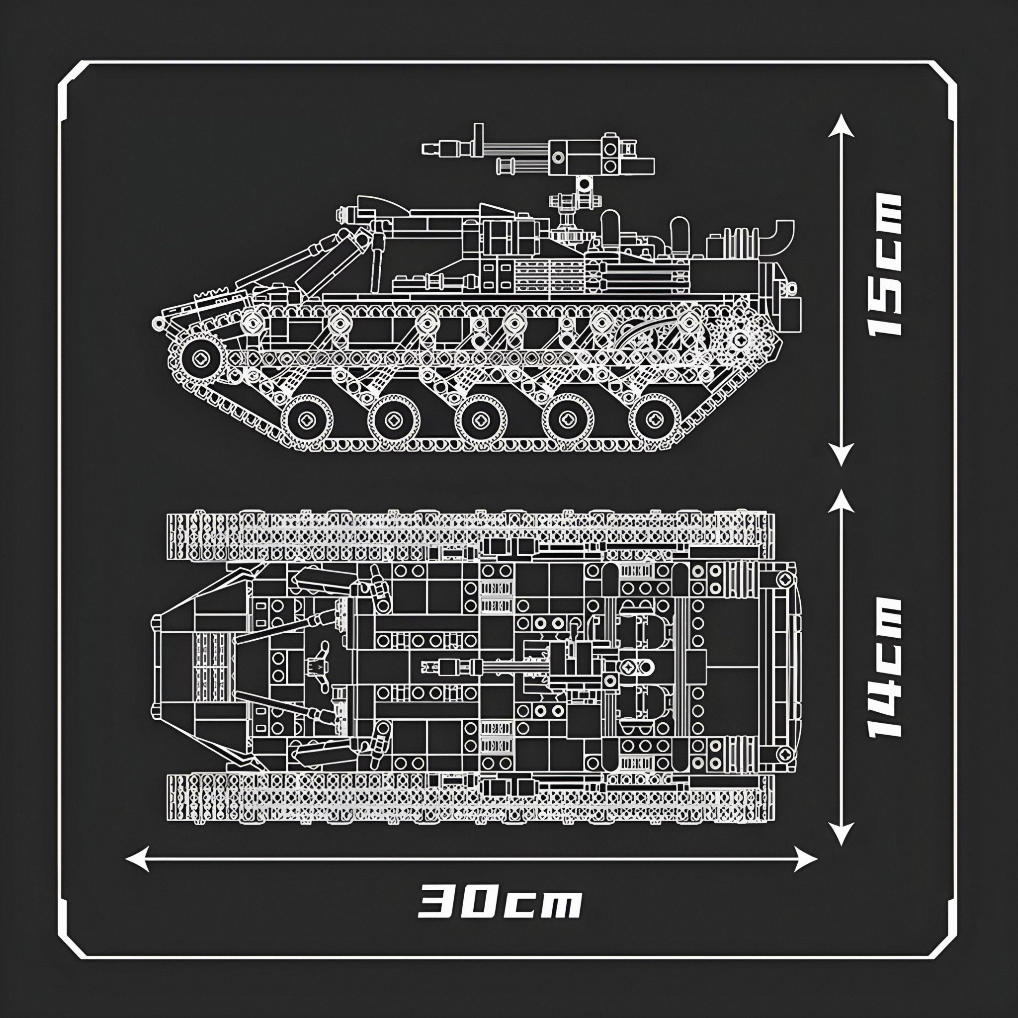 ALL TERRAIN MILITARY TANK EV2 | 1047PCS - BRICKS LAB