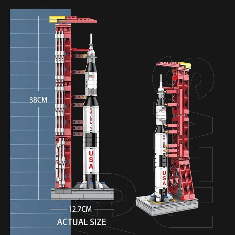 APOLLO ROCKET & LAUNCH PAD | 425PCS - BRICKS LAB
