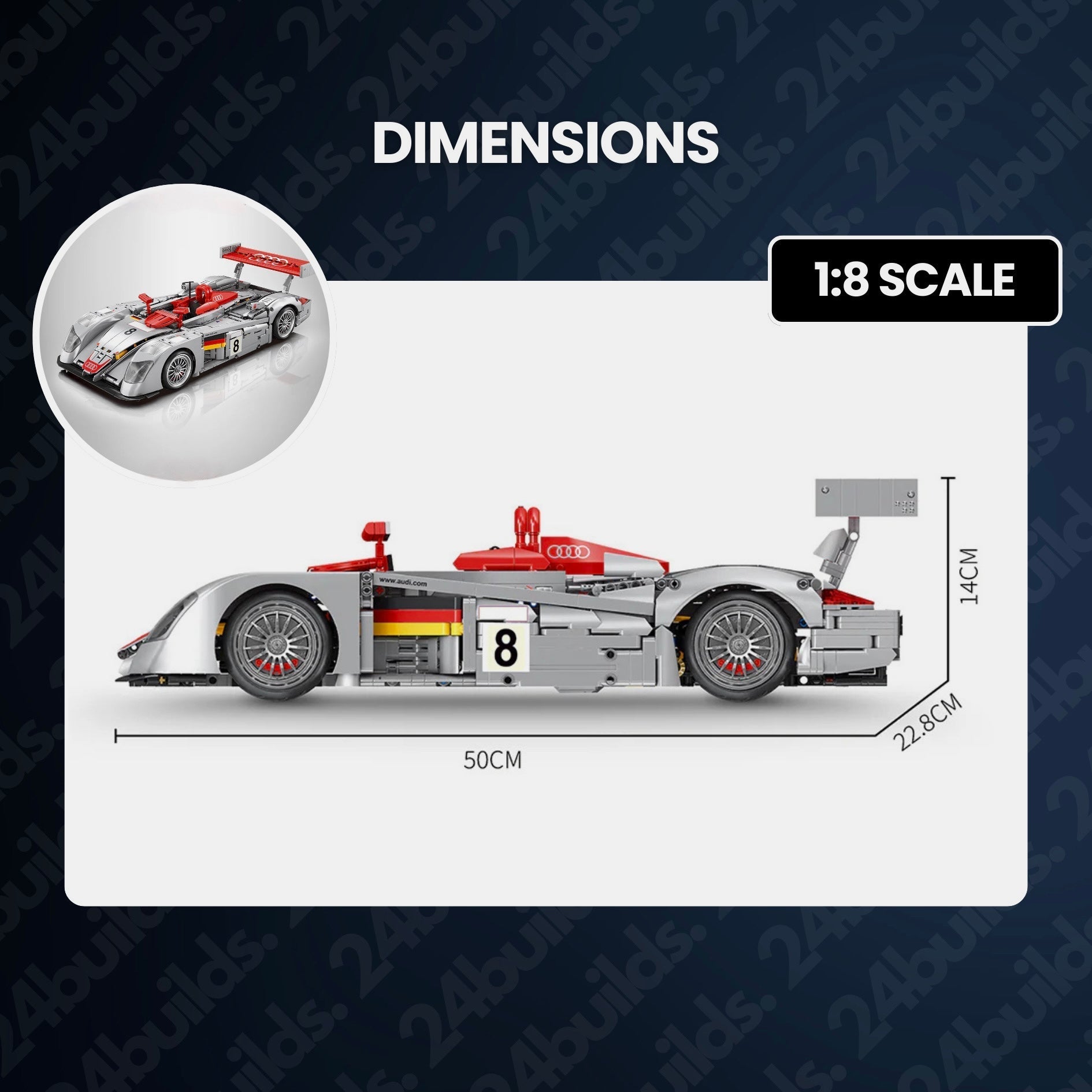 Audi R8 LMP 2000 | 2426pcs - BRICKS LAB