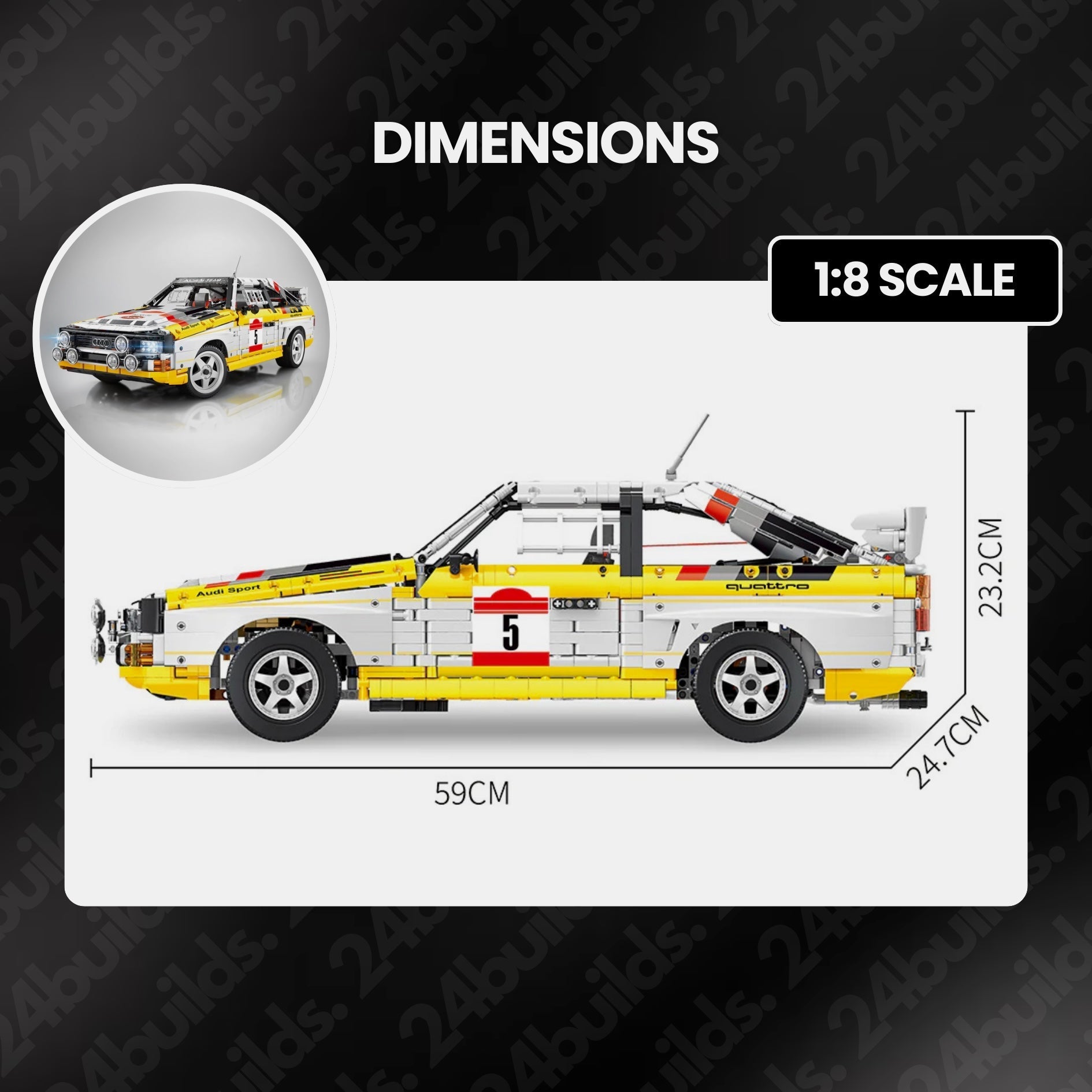 Audi Rally Quattro Group B 1984 | 3886pcs - BRICKS LAB