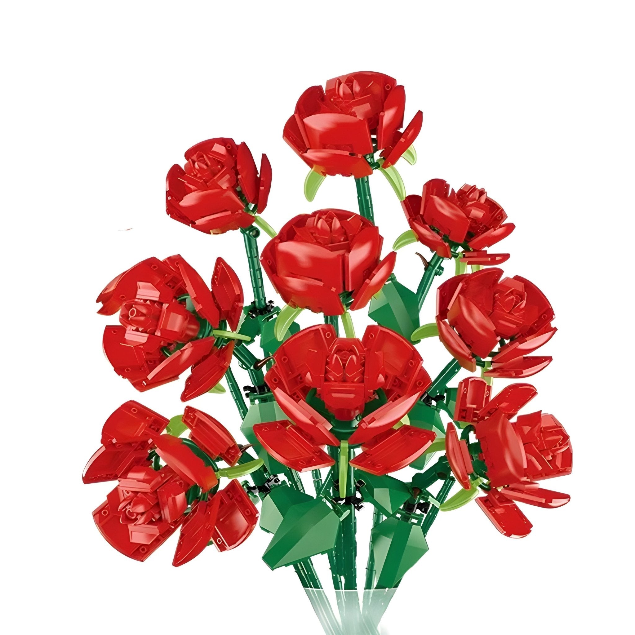 BOUQUET OF NINE RED ROSES | 568PCS - BRICKS LAB