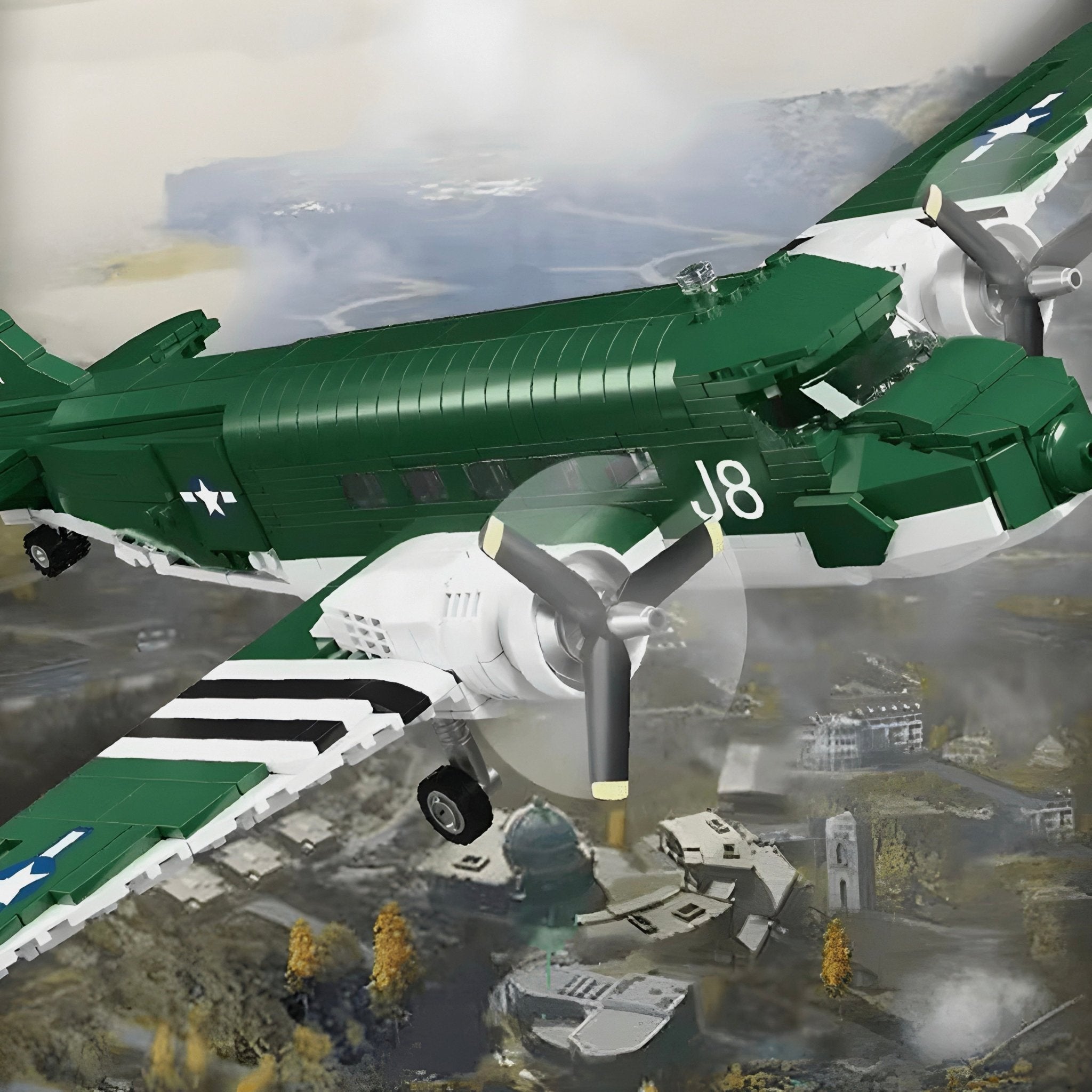 C47 TRANSPORT AIRCRAFT | 866PCS - BRICKS LAB