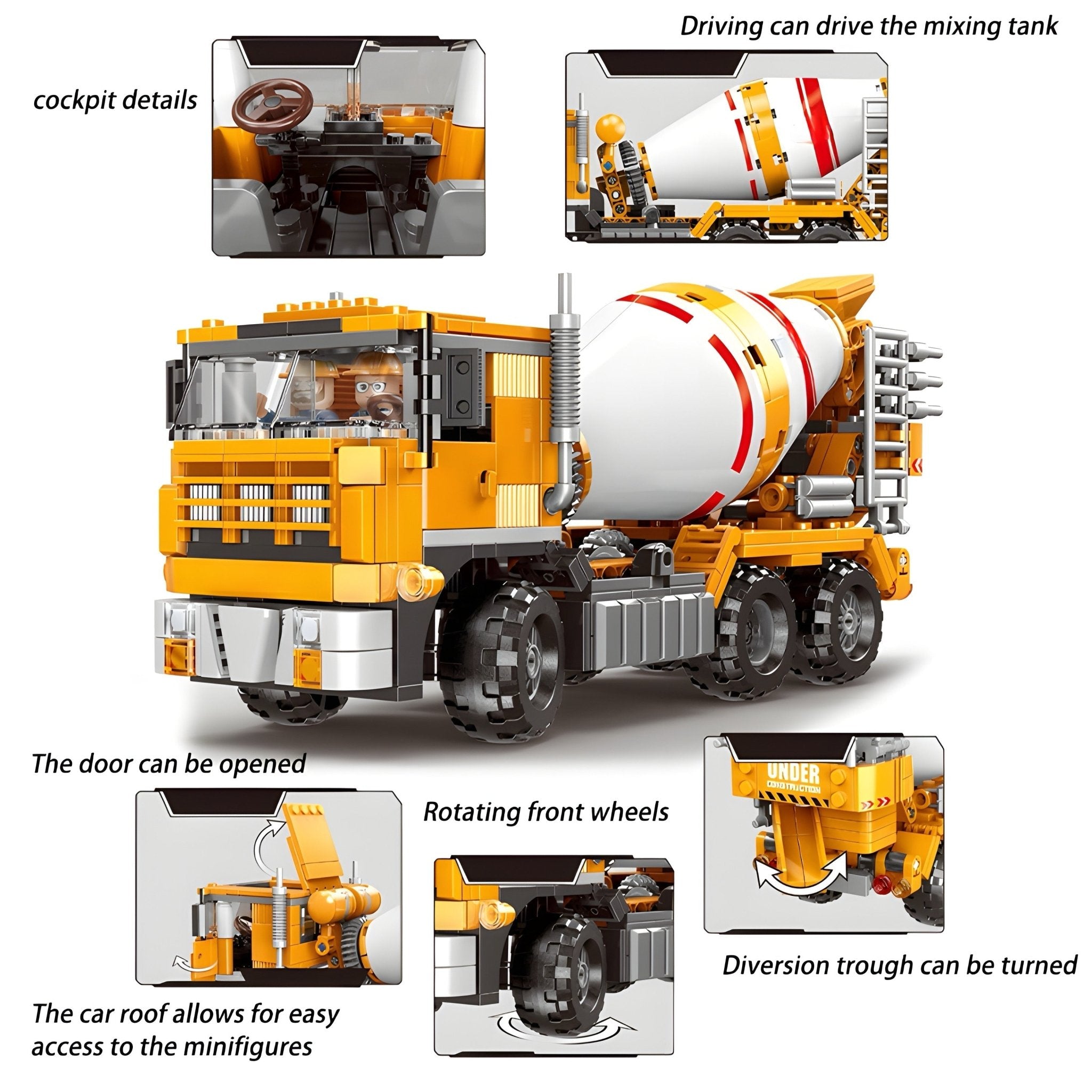 CEMENT MIXER TRUCK | 656PCS - BRICKS LAB