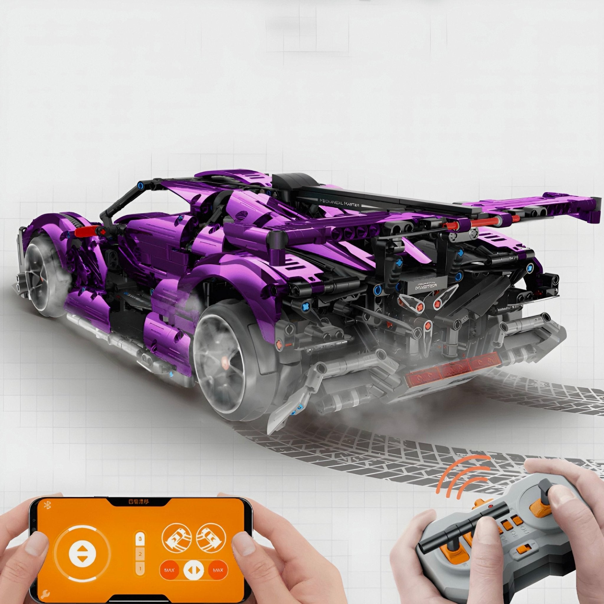 Chrome Edition Drifting Hypercar | 2444pcs - BRICKS LAB