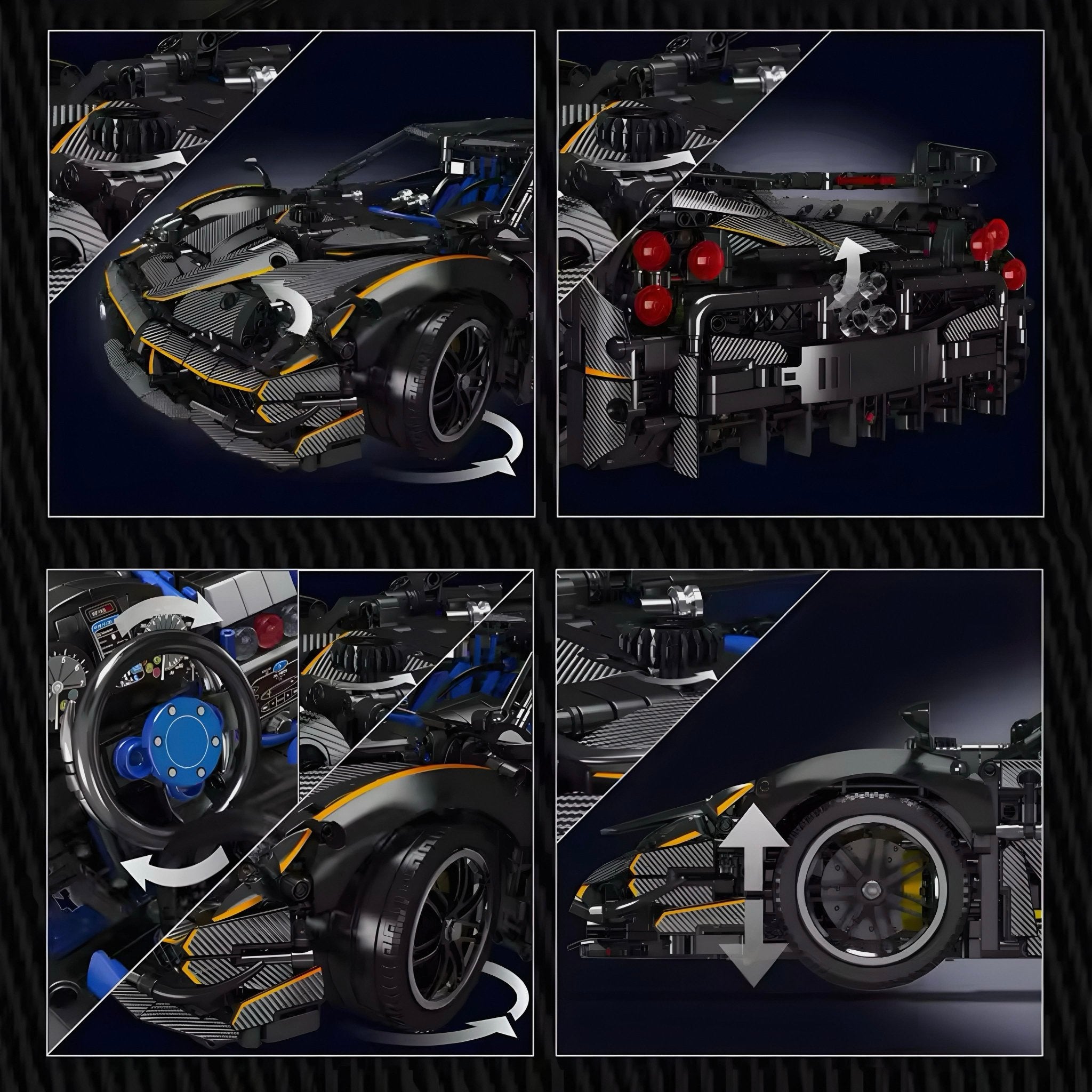 Collector's Huayra Carbon Fiber Edition | 4802pcs - BRICKS LAB