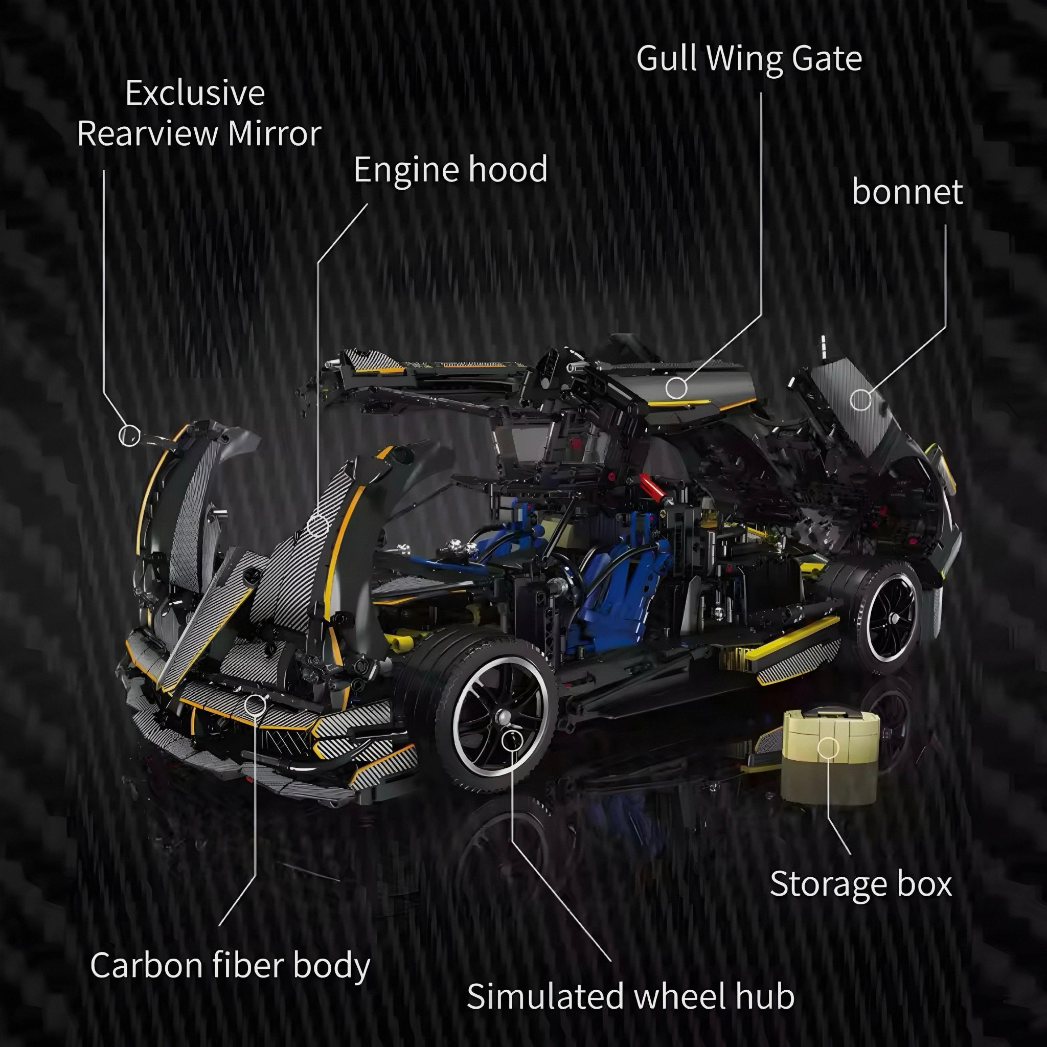 Collector's Huayra Carbon Fiber Edition | 4802pcs - BRICKS LAB