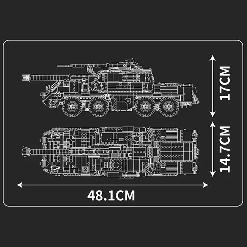 DANA SELF - PROPELLED ARTILLERY TANK | 1922PCS - BRICKS LAB