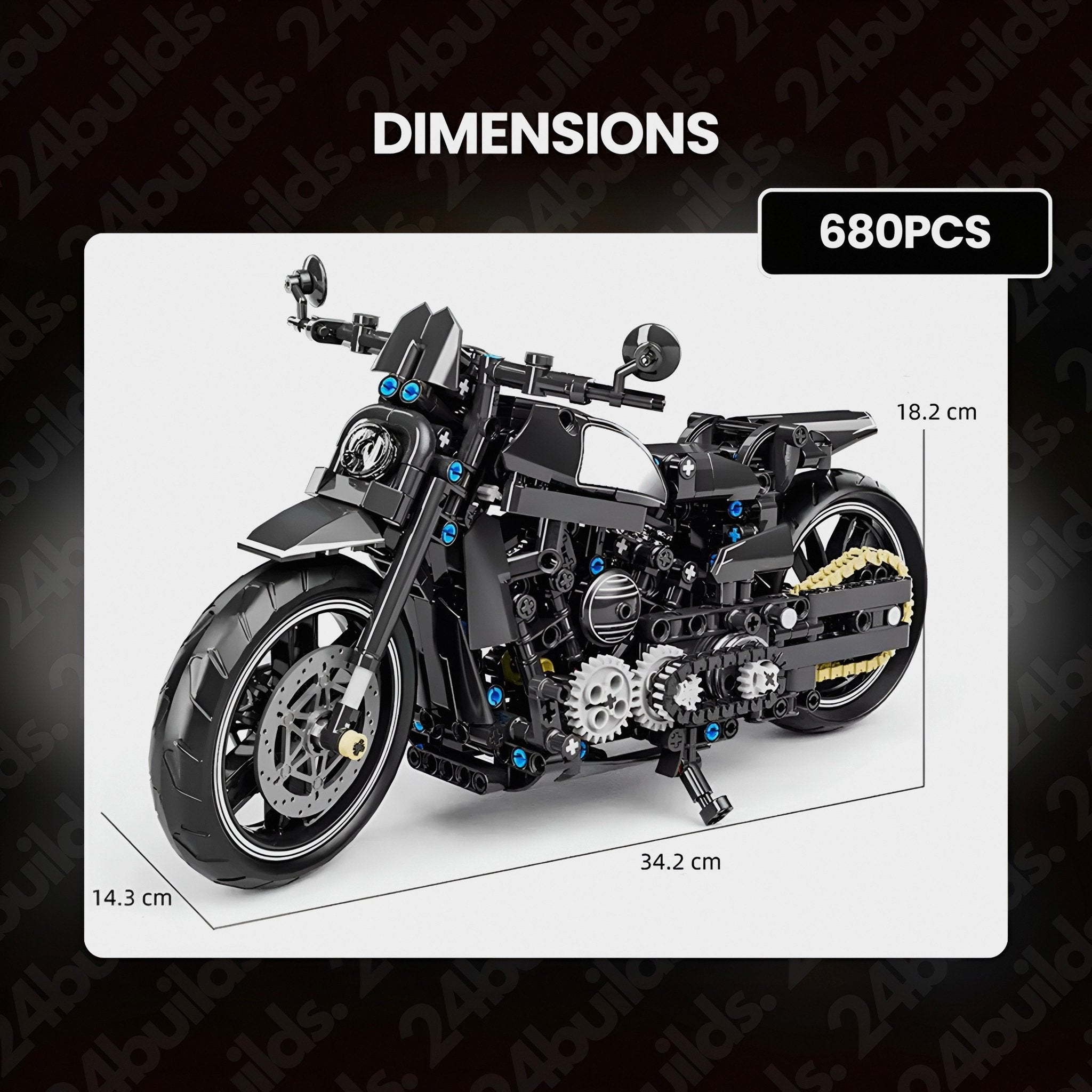 DARK SHADOW MOTORBIKE | 680PCS - BRICKS LAB