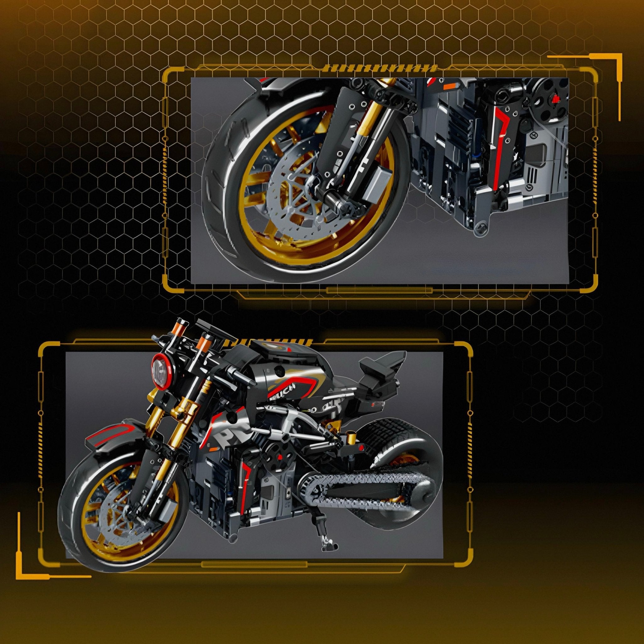 Devil Carbon Sports Bike | 771pcs - BRICKS LAB