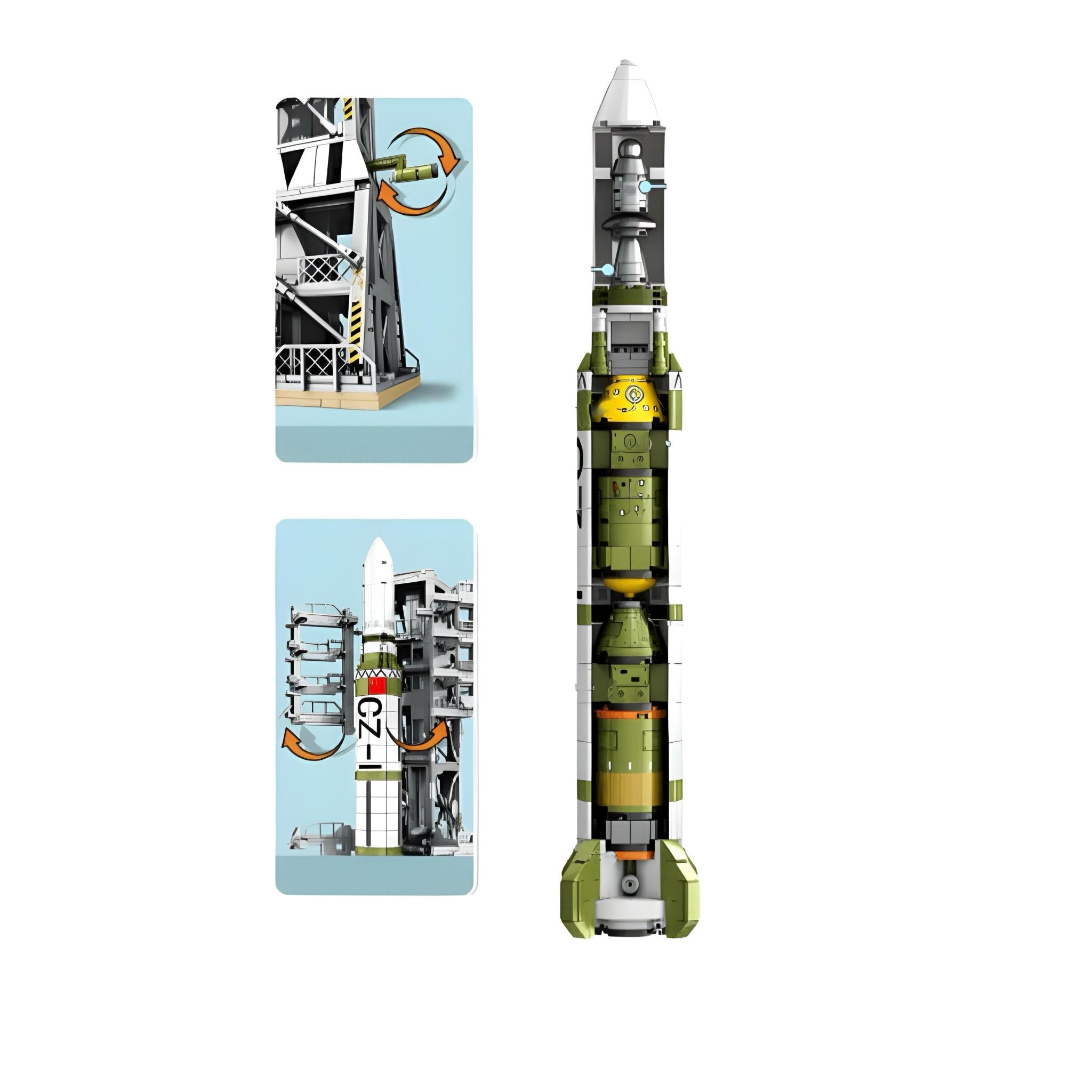 DONGFANGHONG SATELLITE LAUNCH PAD | 1626PCS - BRICKS LAB