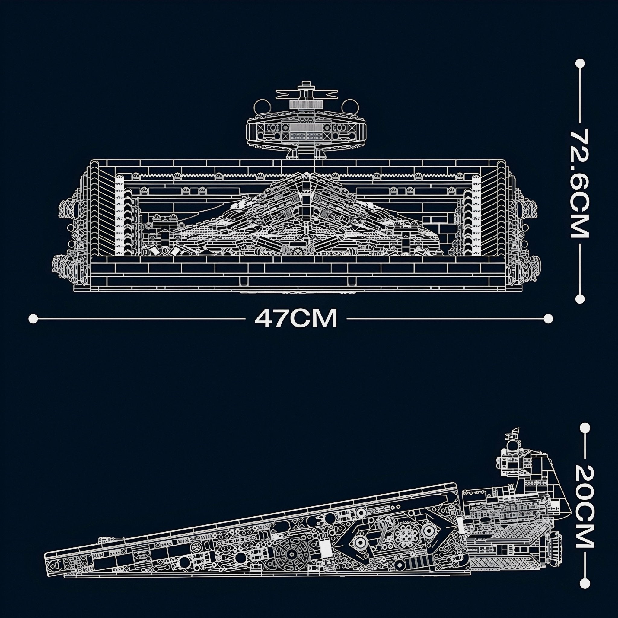 GALACTIC WARSHIP BRICK ART | 5968PCS - BRICKS LAB