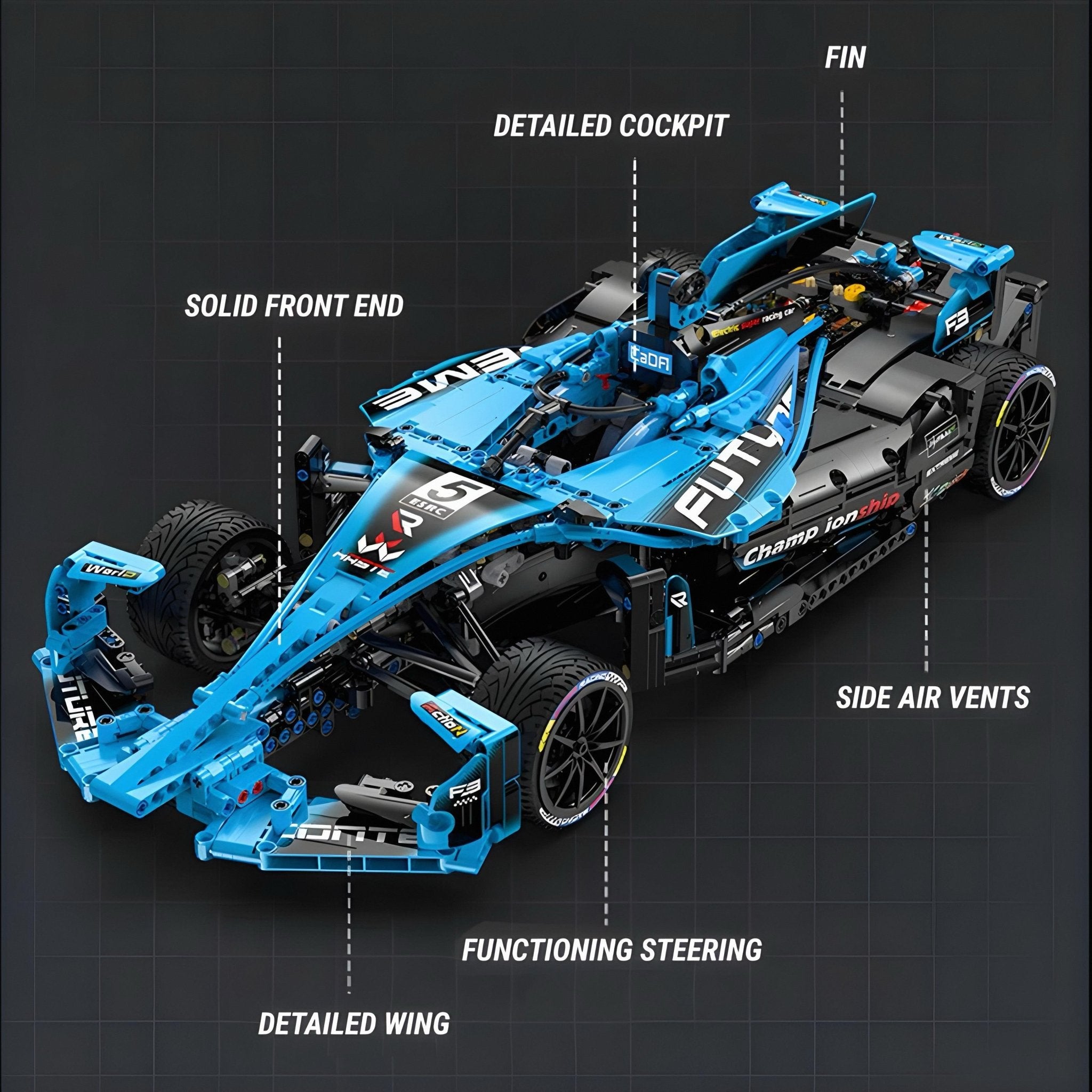 Gen 2 Electric Single Seater Race Car | 1666pcs - BRICKS LAB
