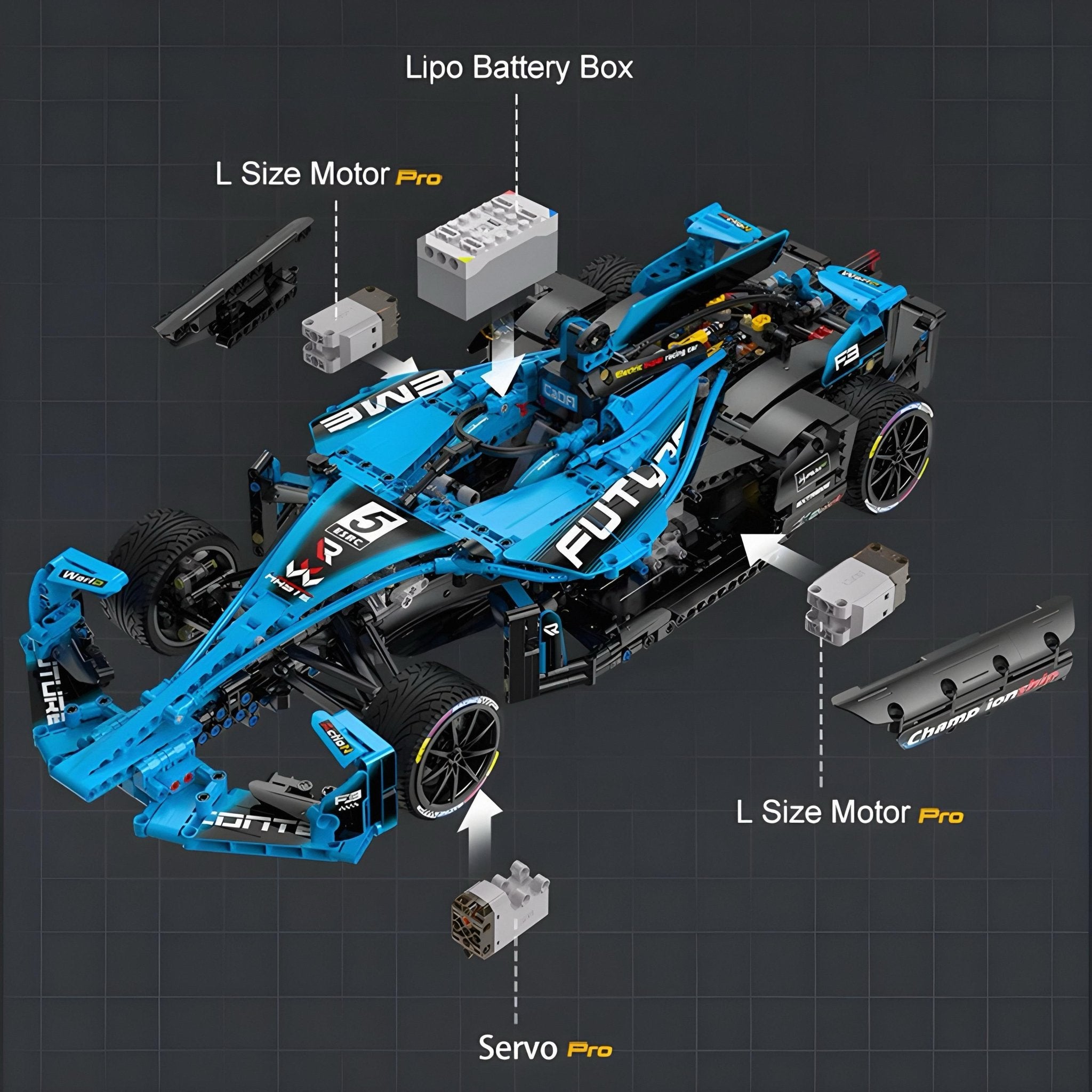 Gen 2 Electric Single Seater Race Car | 1666pcs - BRICKS LAB