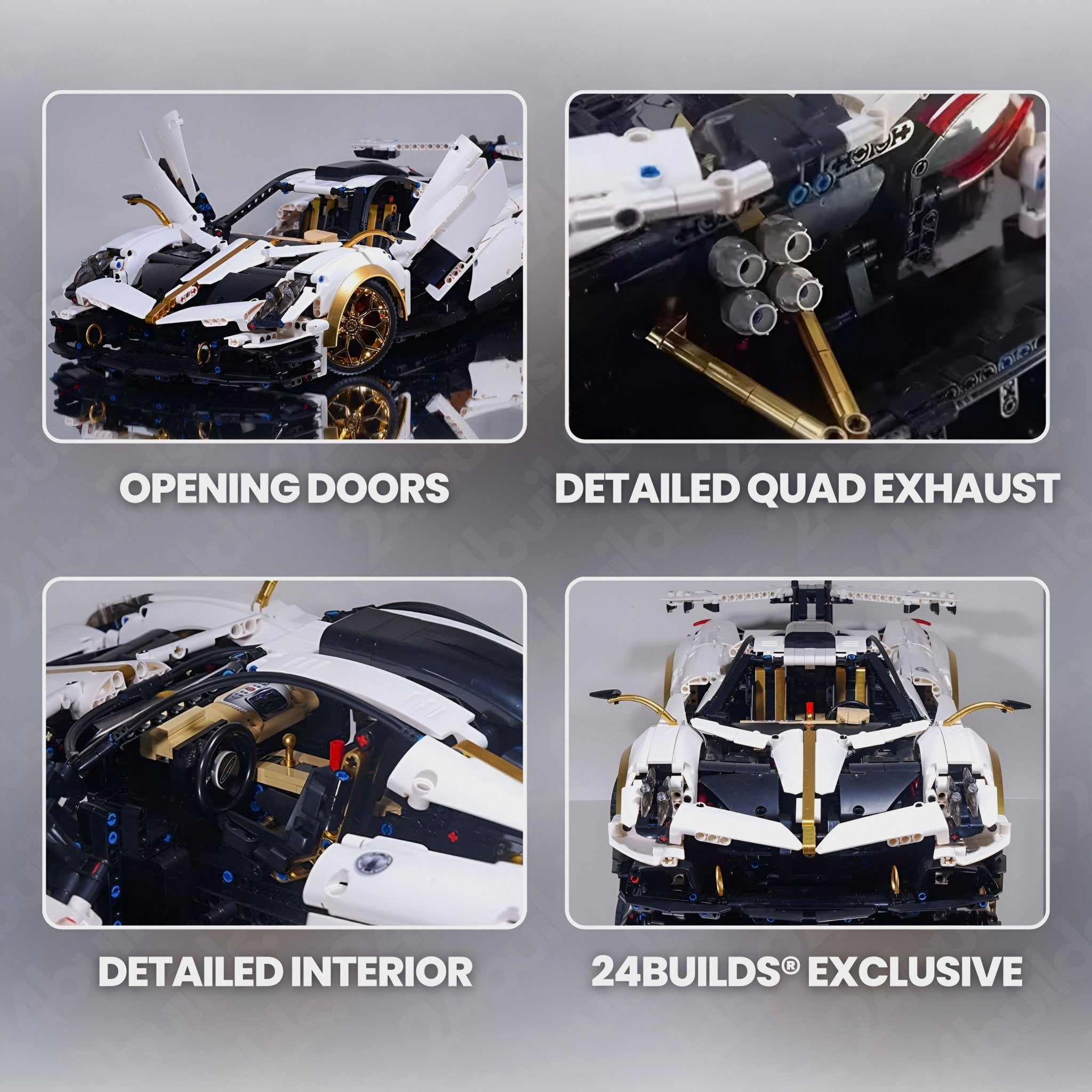 Gold Edition Pagani Huayra | 3430pcs - BRICKS LAB