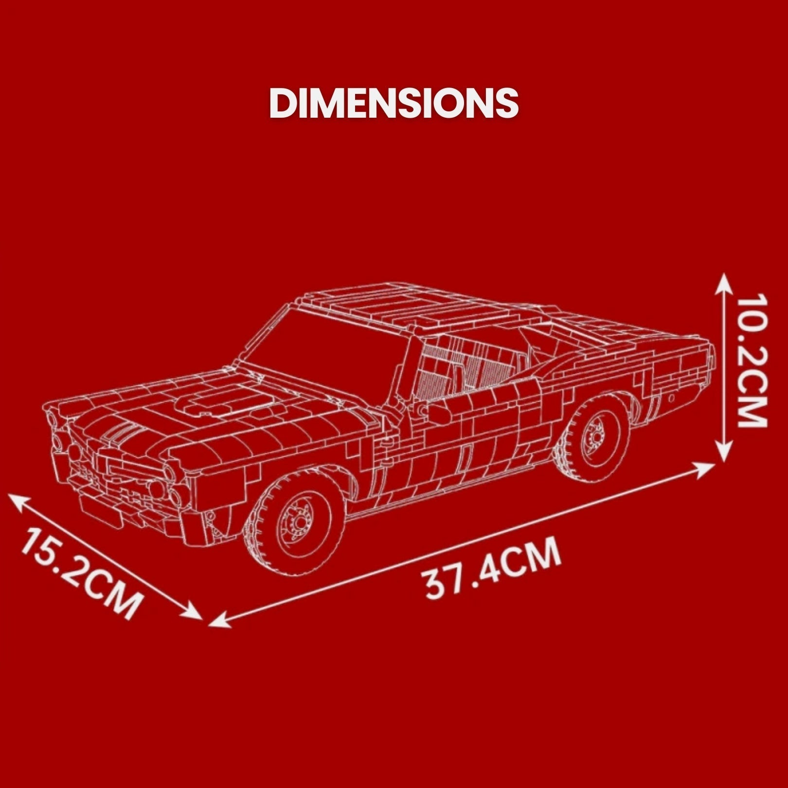 GTO American Muscle Car | 1564pcs - BRICKS LAB