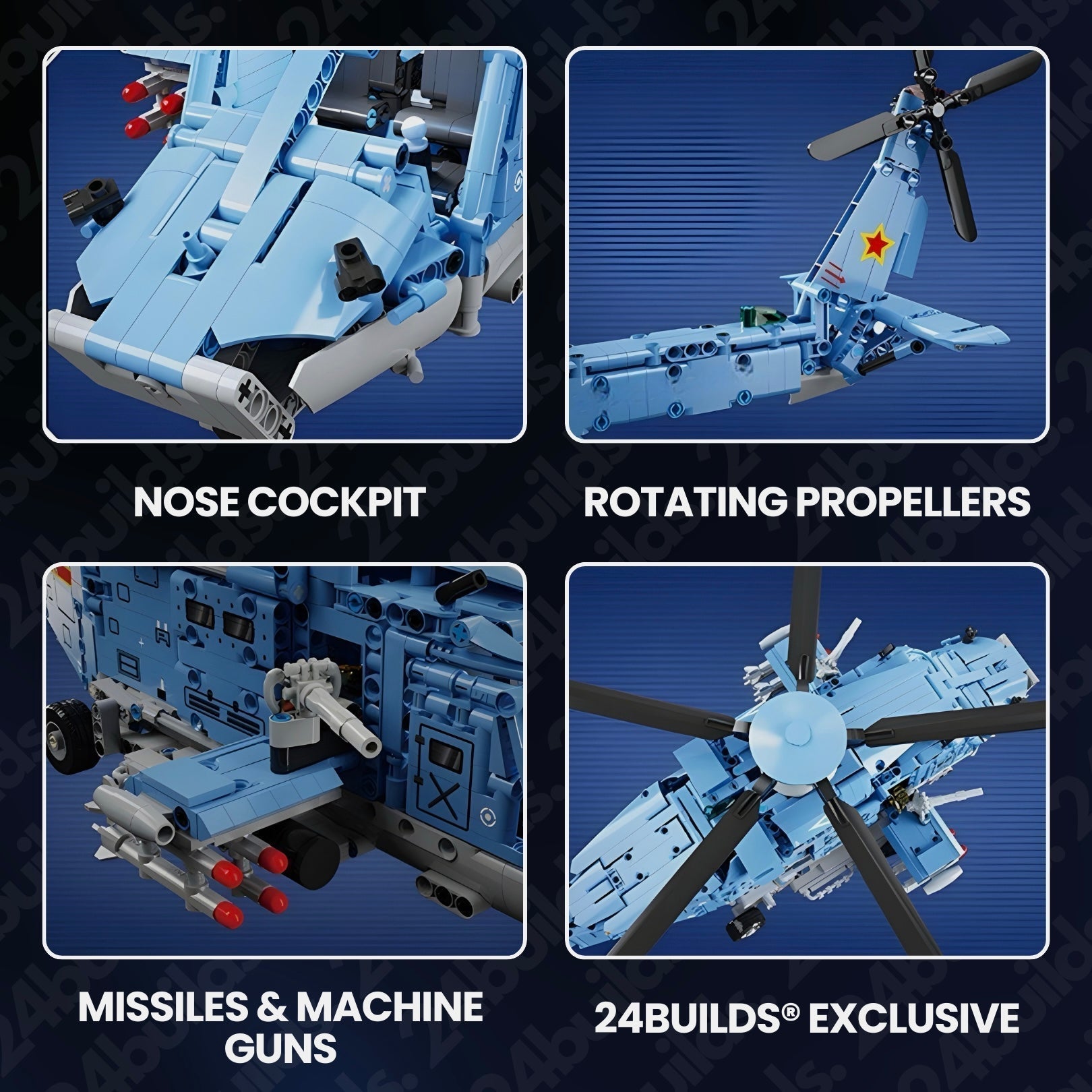 GUNSHIP HELICOPTER | 1712PCS - BRICKS LAB