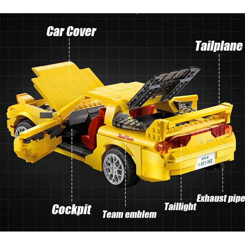 Initial D FD3S RX - 7 | 1655pcs - BRICKS LAB