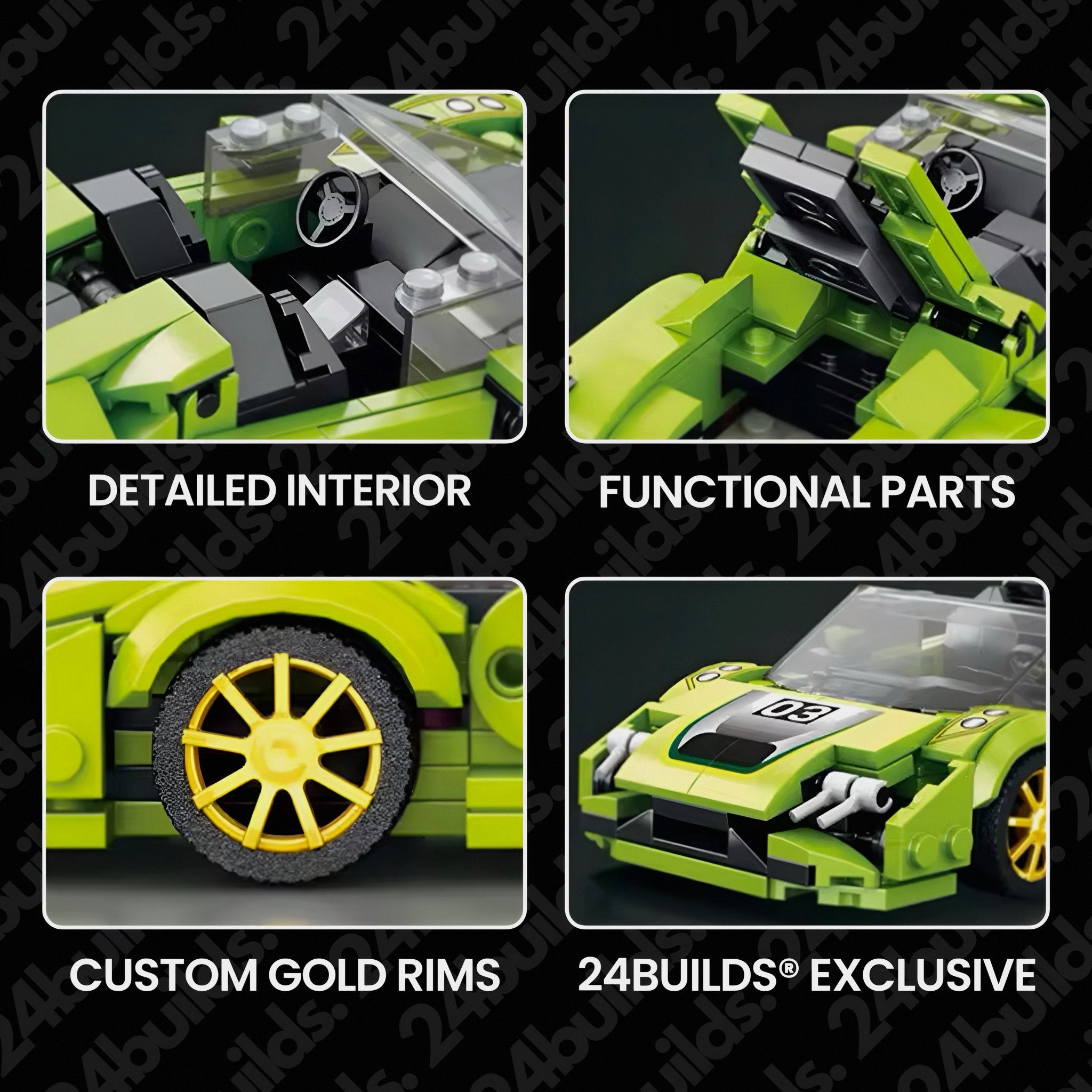 Italian V12 Hybrid Hypercar | 368pcs - BRICKS LAB