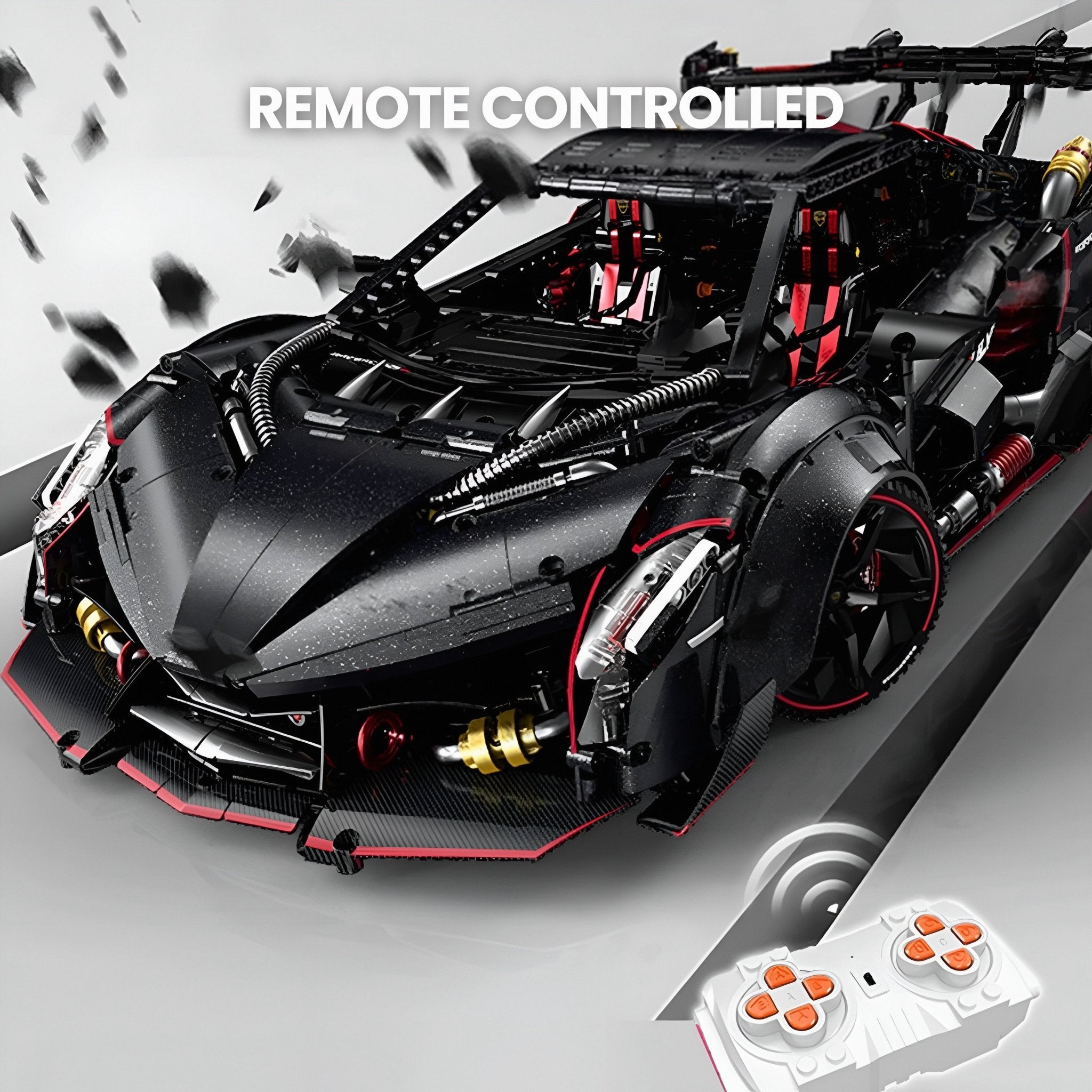 Limited Edition Obsidian V12 Supercar | 3910pcs - BRICKS LAB