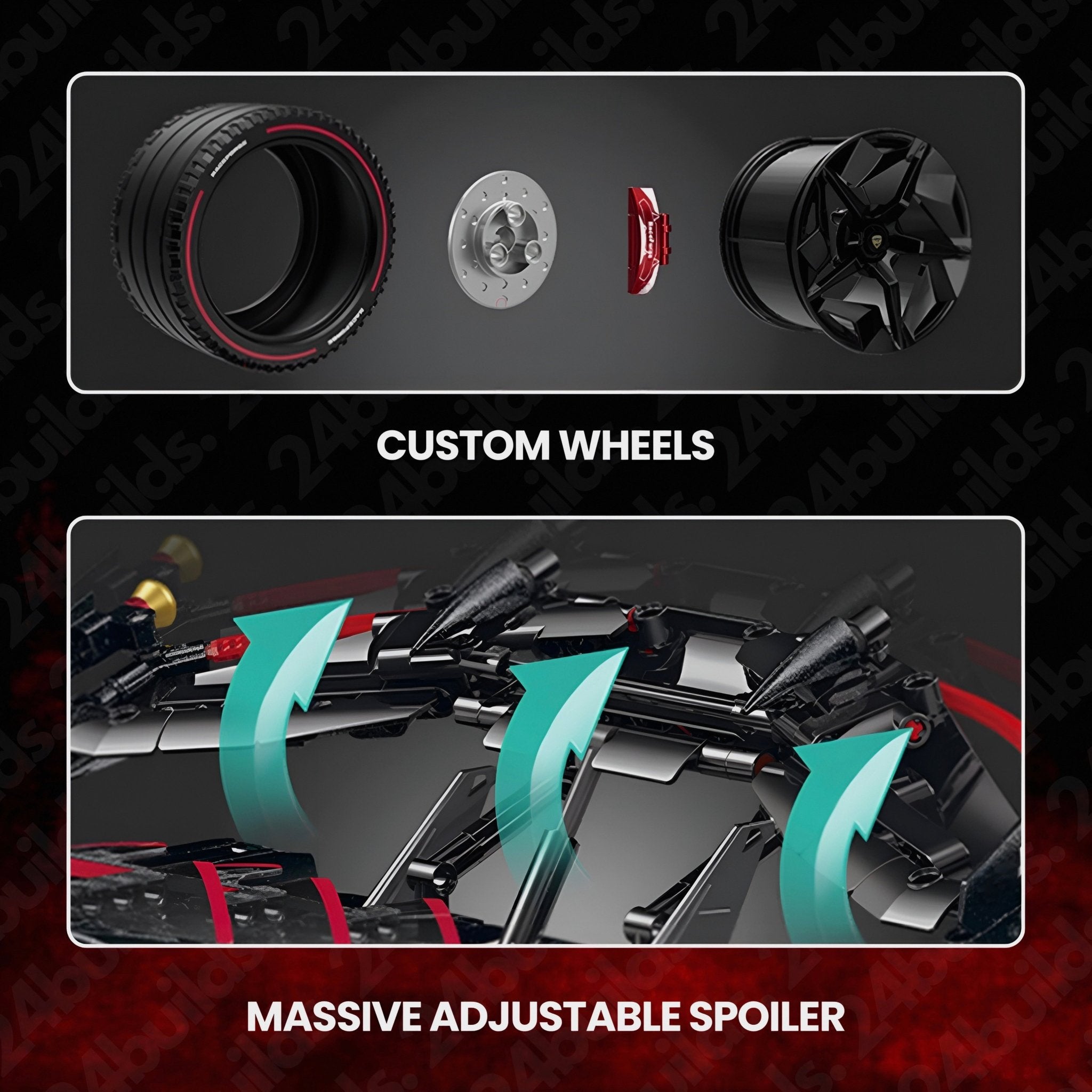 Limited Edition Obsidian V12 Supercar | 3910pcs - BRICKS LAB