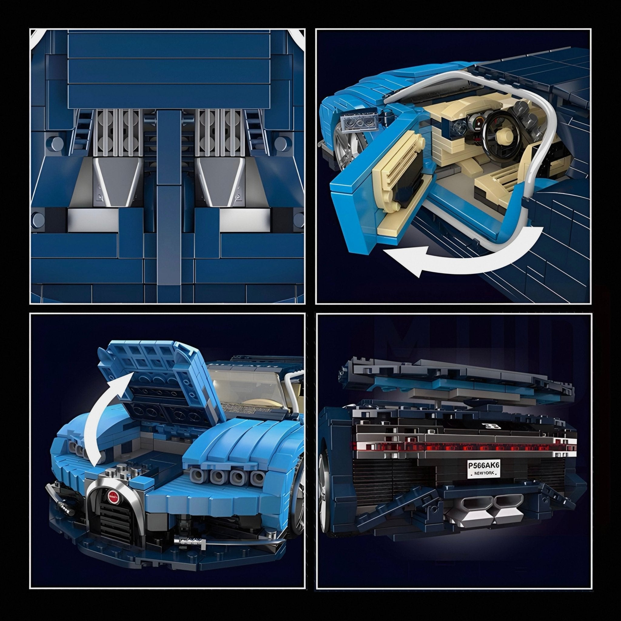Mid - Engine Luxury Hypercar | 1222pcs - BRICKS LAB