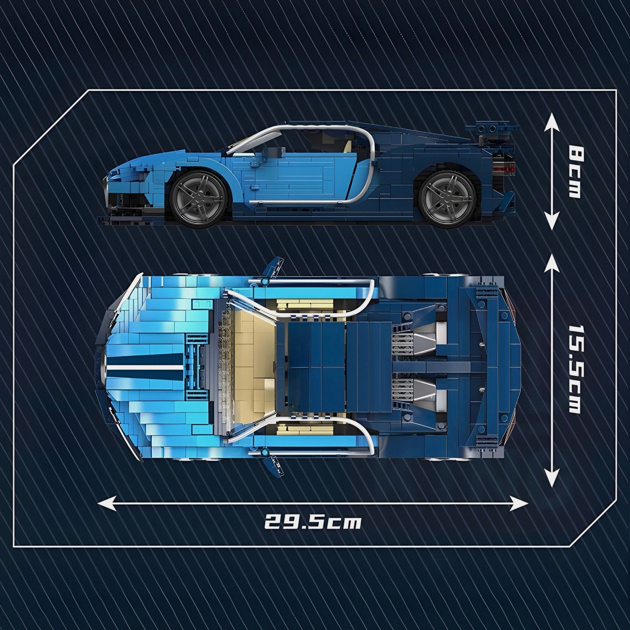 Mid - Engine Luxury Hypercar | 1222pcs - BRICKS LAB