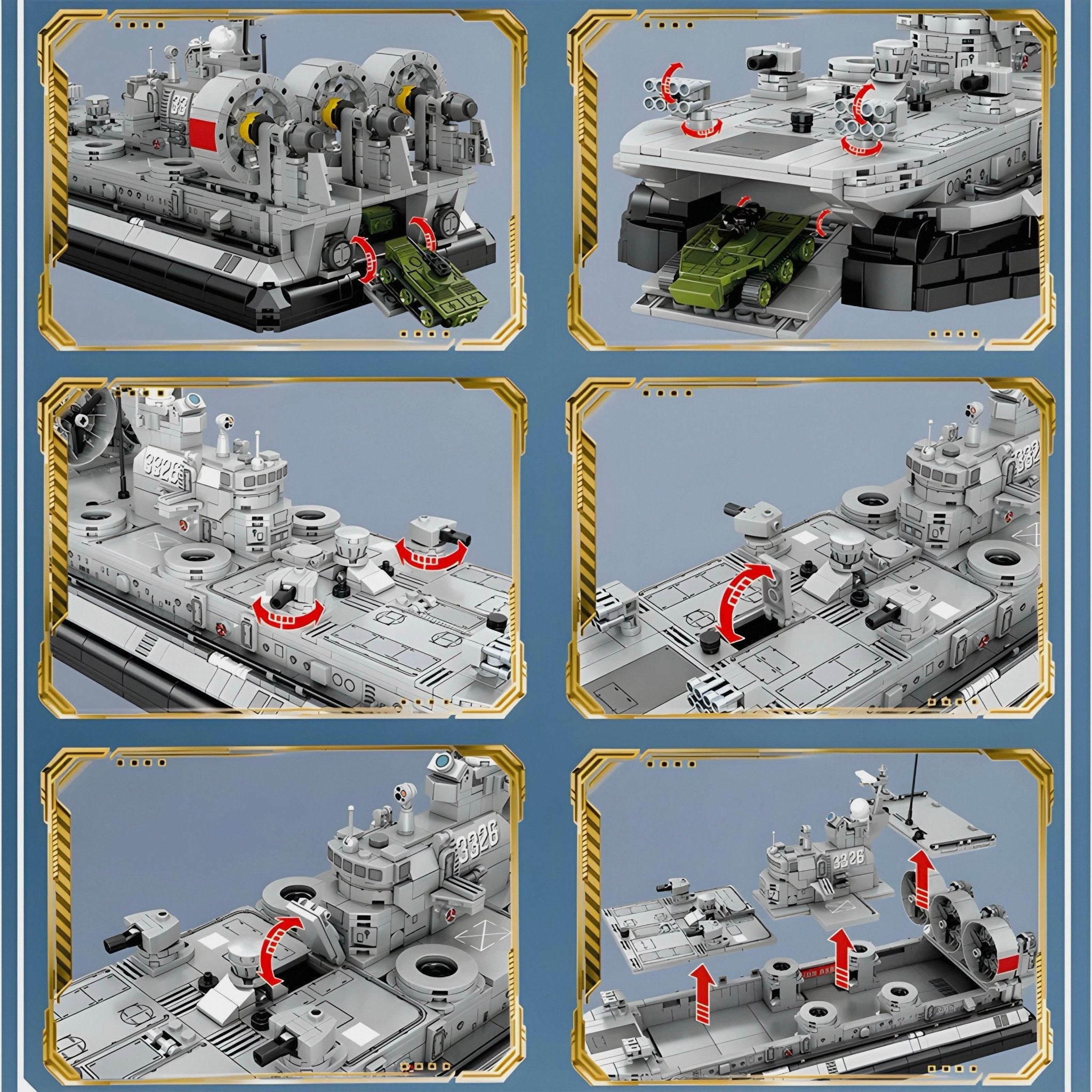 MILITARY HOVERCRAFT | 1442PCS - BRICKS LAB