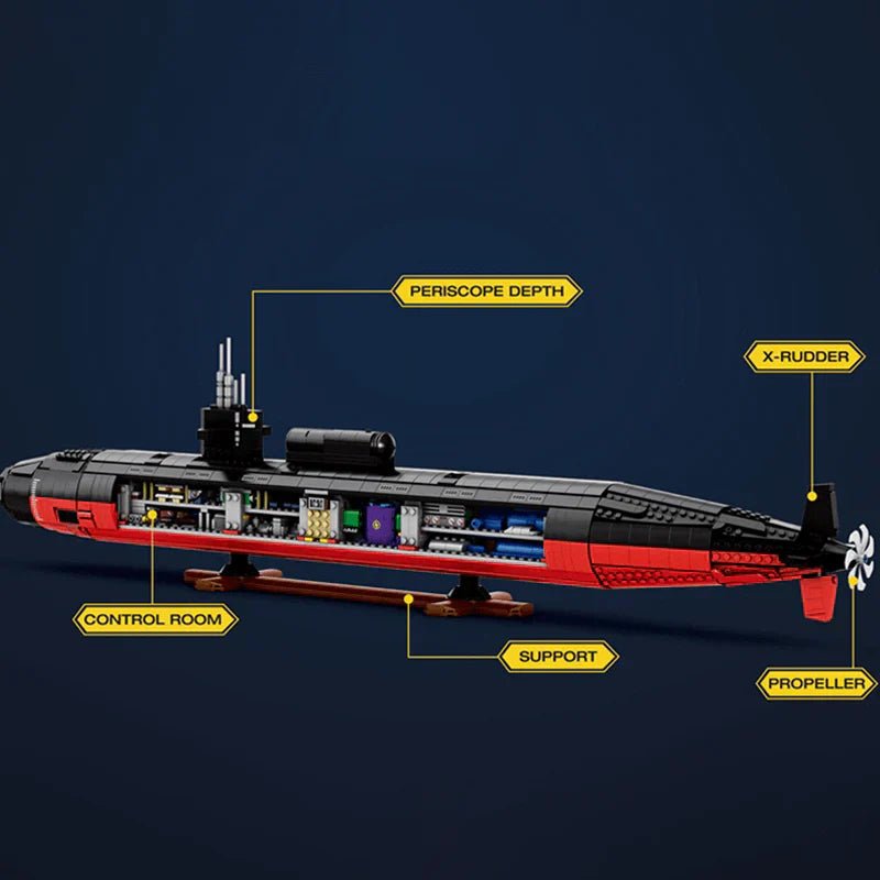 MILITARY LOS ANGELES - CLASS SSN SUBMARINE | 2987PCS - BRICKS LAB