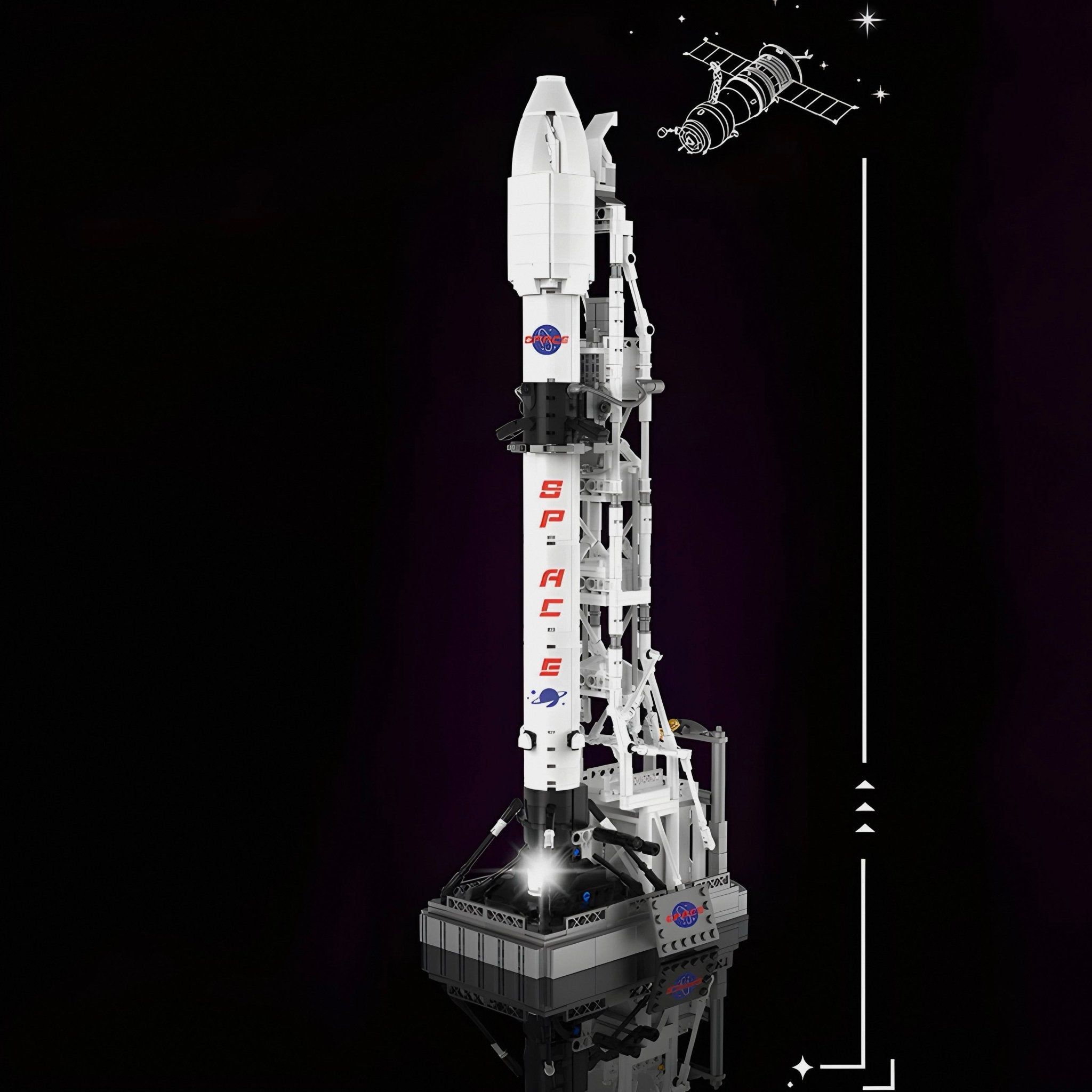 MOON LANDING PROGRAM ROCKET X | 868PCS - BRICKS LAB