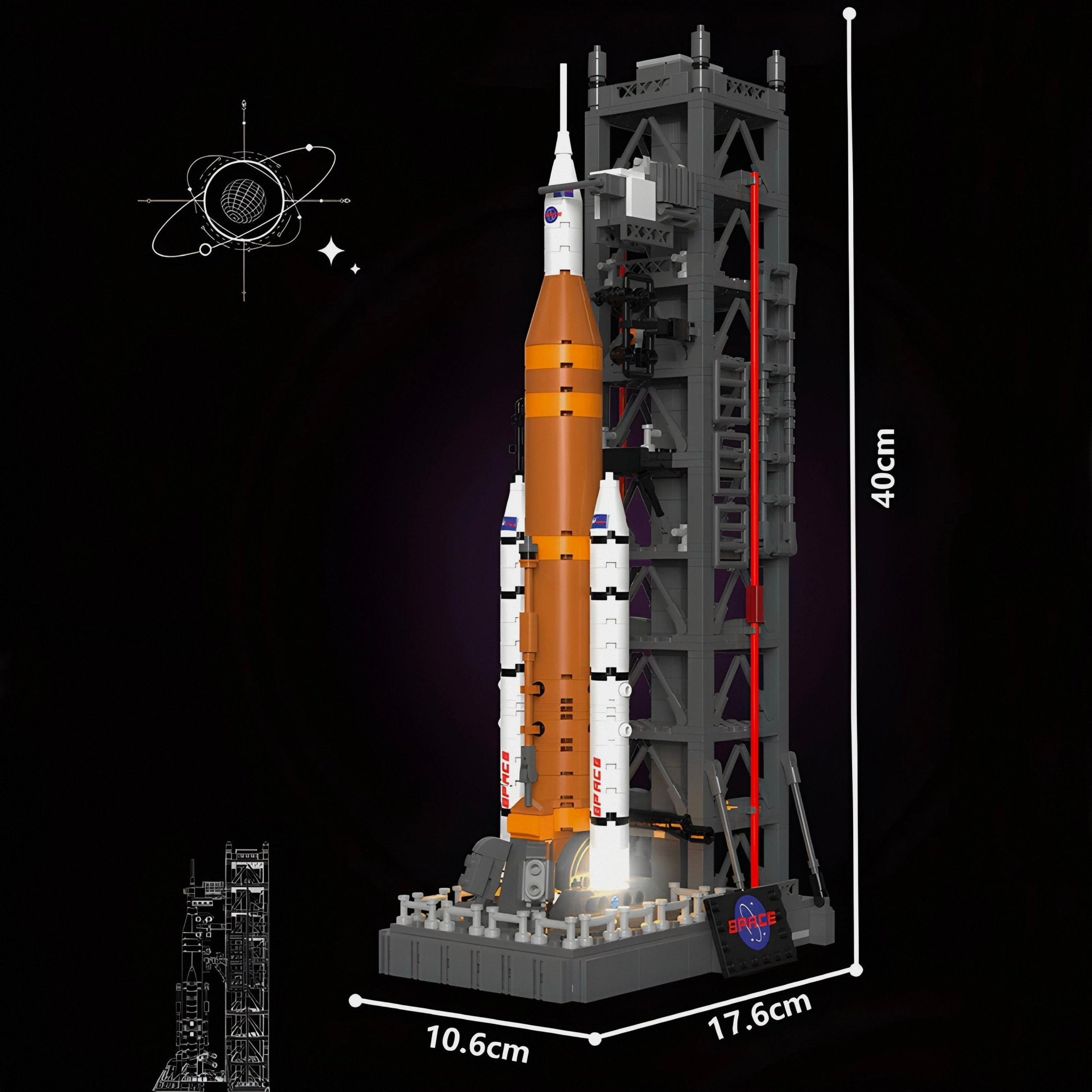 MOON LANDING: SLS SPACE LAUNCH SYSTEM | 908PCS - BRICKS LAB