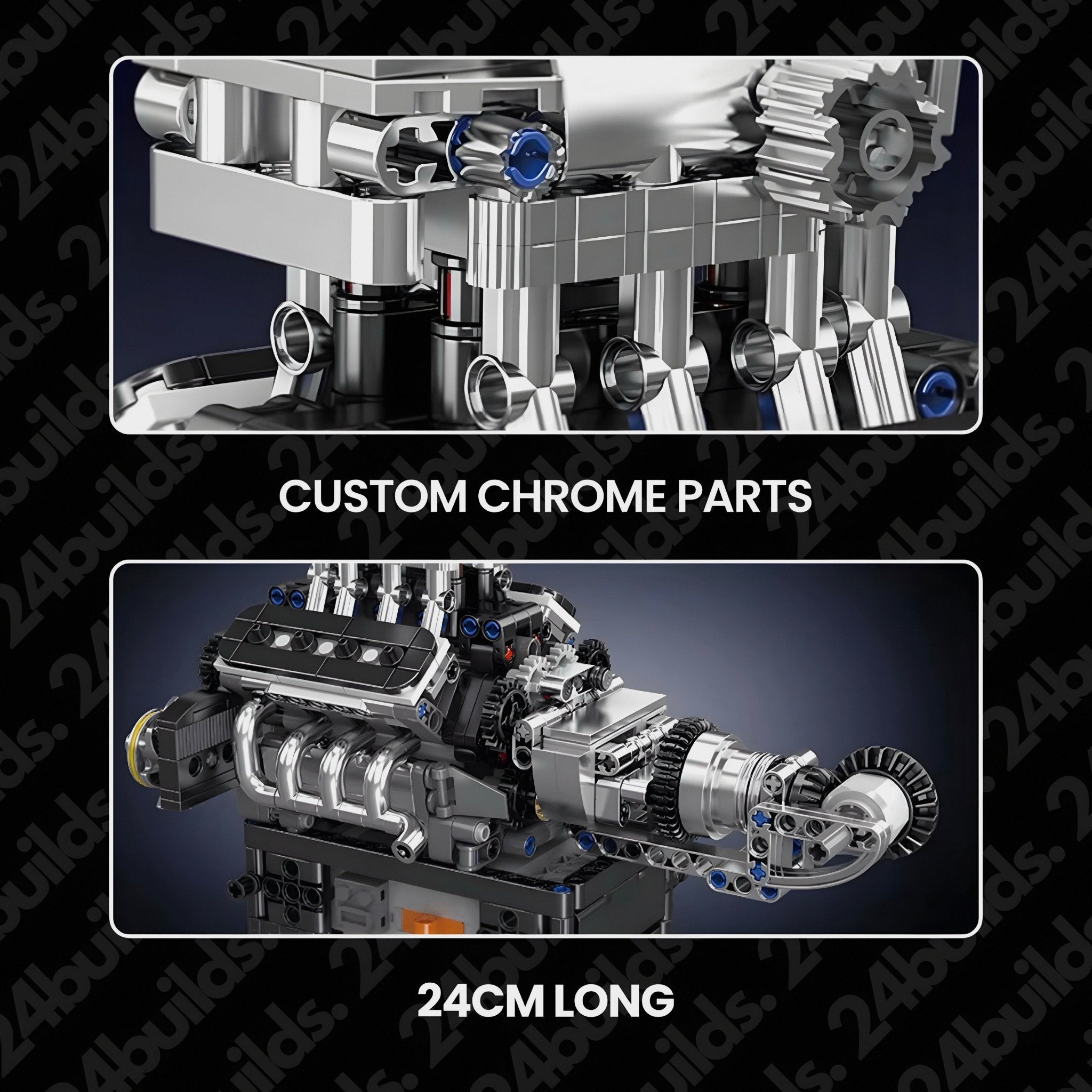 Motorised British Supercar V8 Engine | 736pcs - BRICKS LAB