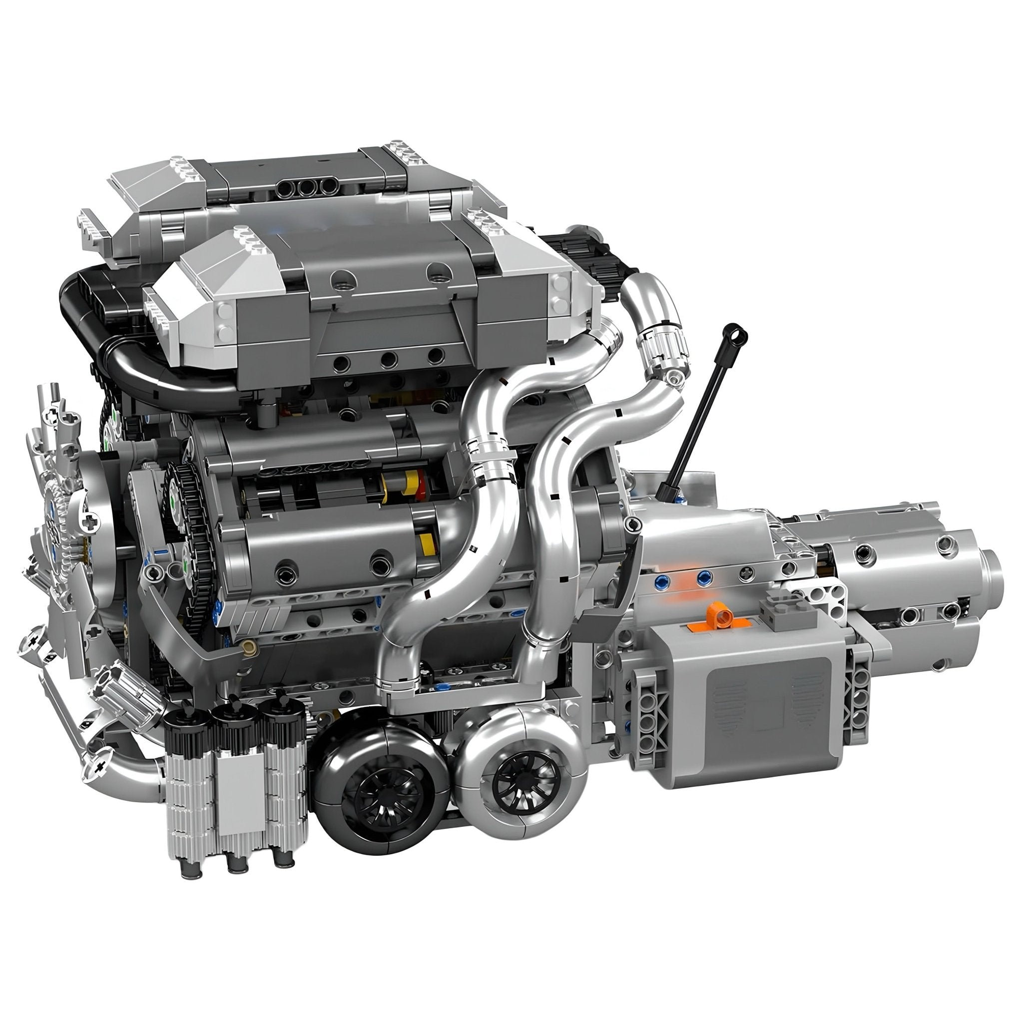 Motorised Hypercar W16 Engine & Gearbox | 2024pcs - BRICKS LAB