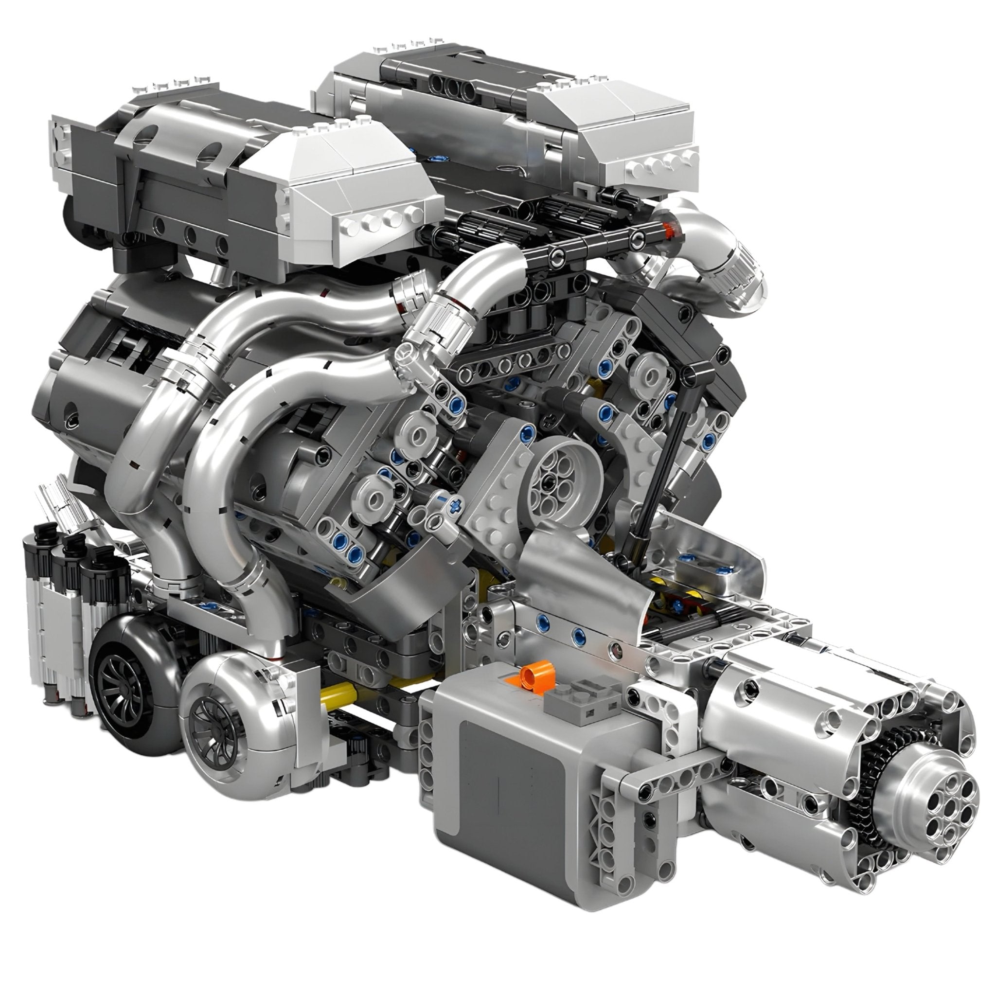 Motorised Hypercar W16 Engine & Gearbox | 2024pcs - BRICKS LAB