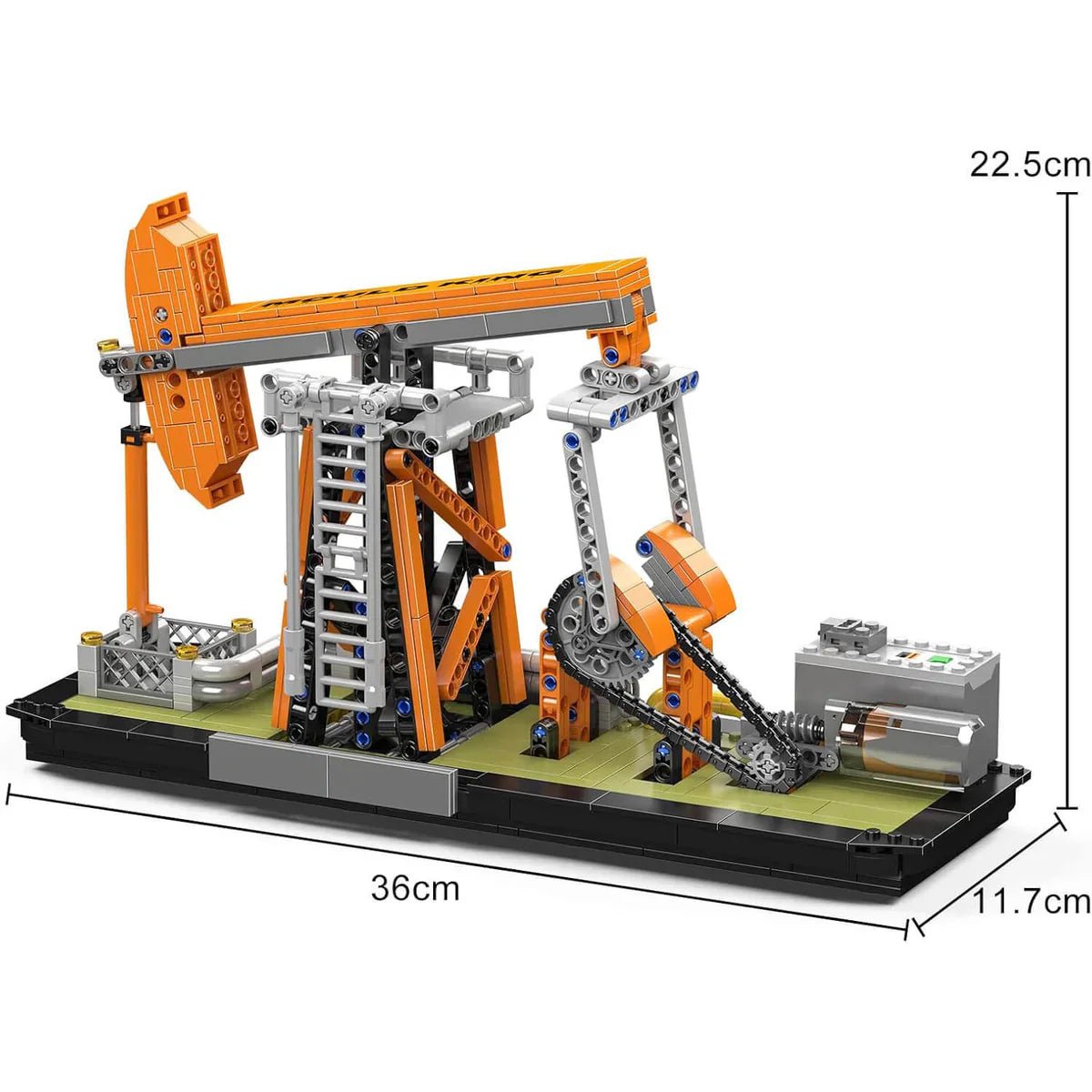 MOTORISED MECHANICAL OIL RIG | 840PCS - BRICKS LAB