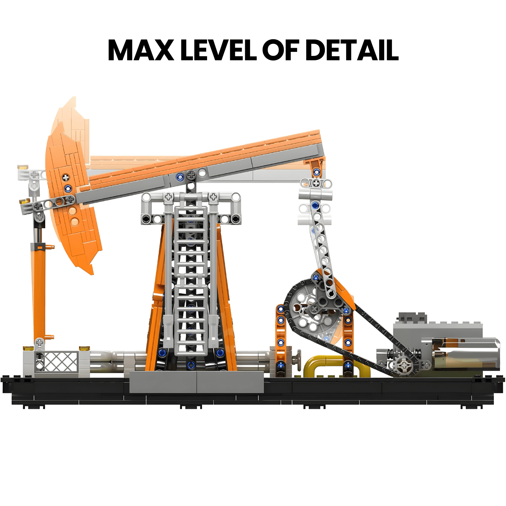 MOTORISED MECHANICAL OIL RIG | 840PCS - BRICKS LAB