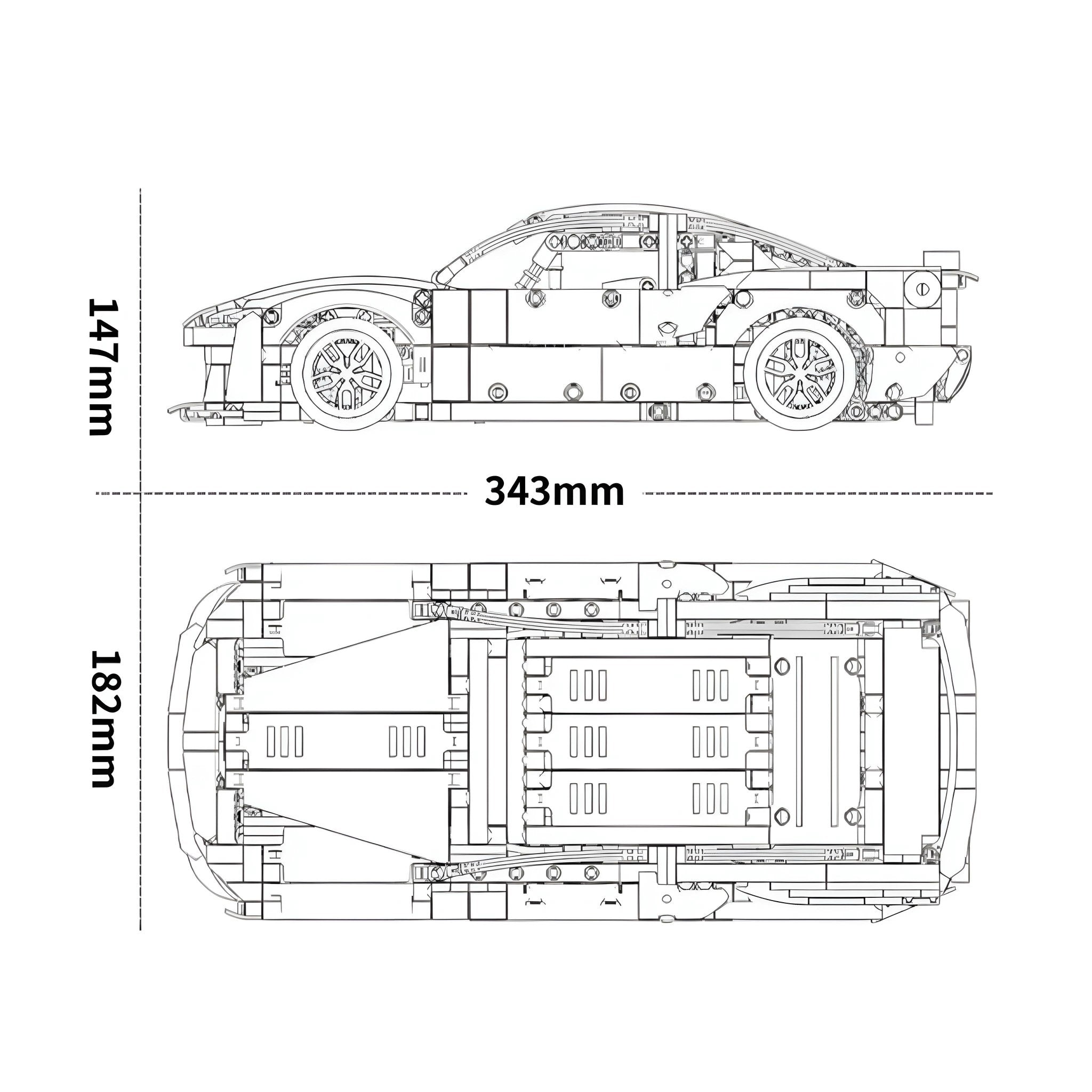 NASCAR Edition Muscle Car | 1534pcs - BRICKS LAB