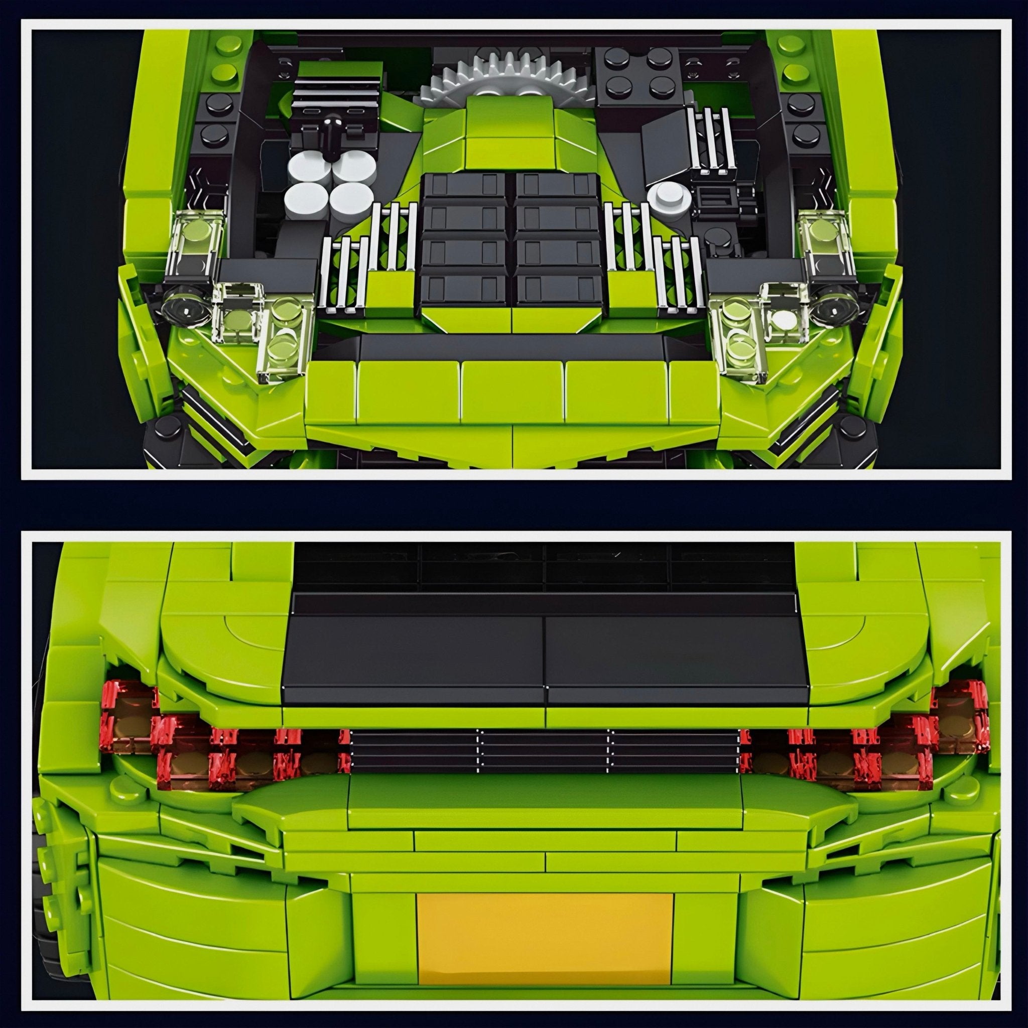 "Neon Green" Italian SUV | 1538pcs - BRICKS LAB