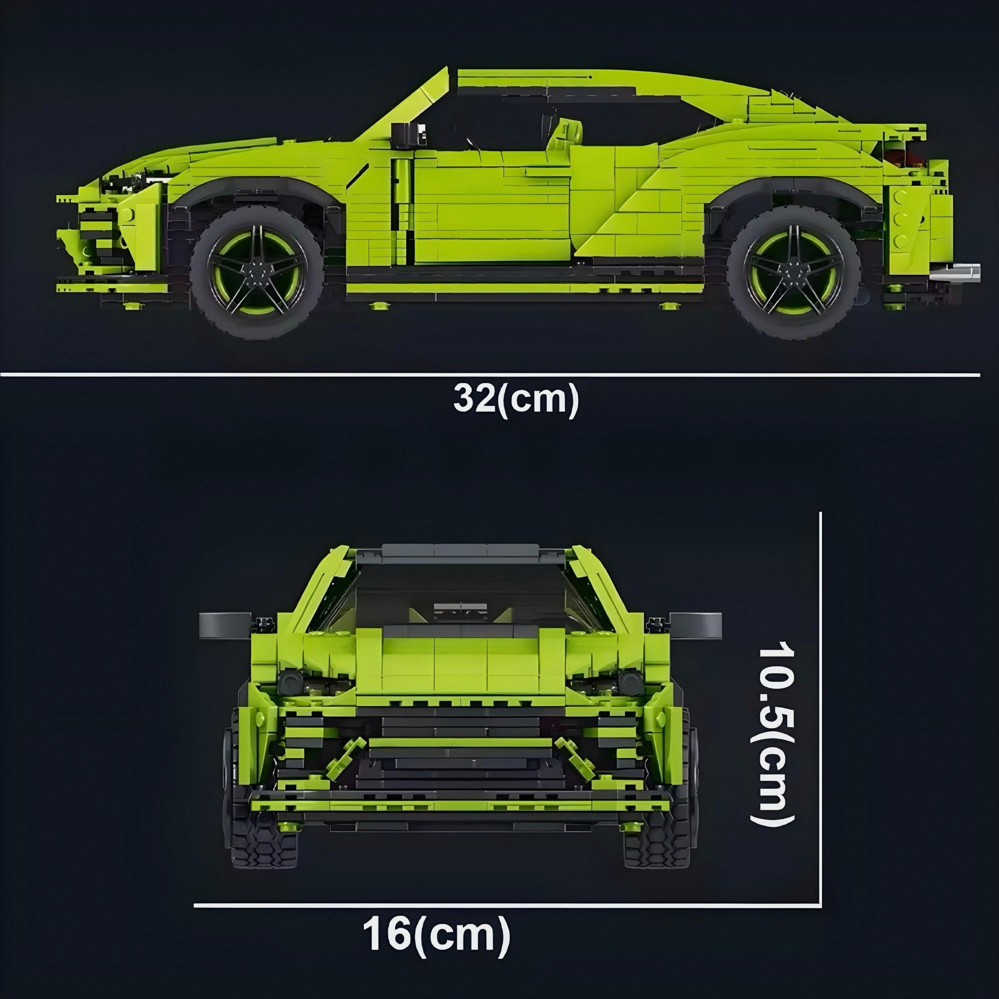 "Neon Green" Italian SUV | 1538pcs - BRICKS LAB