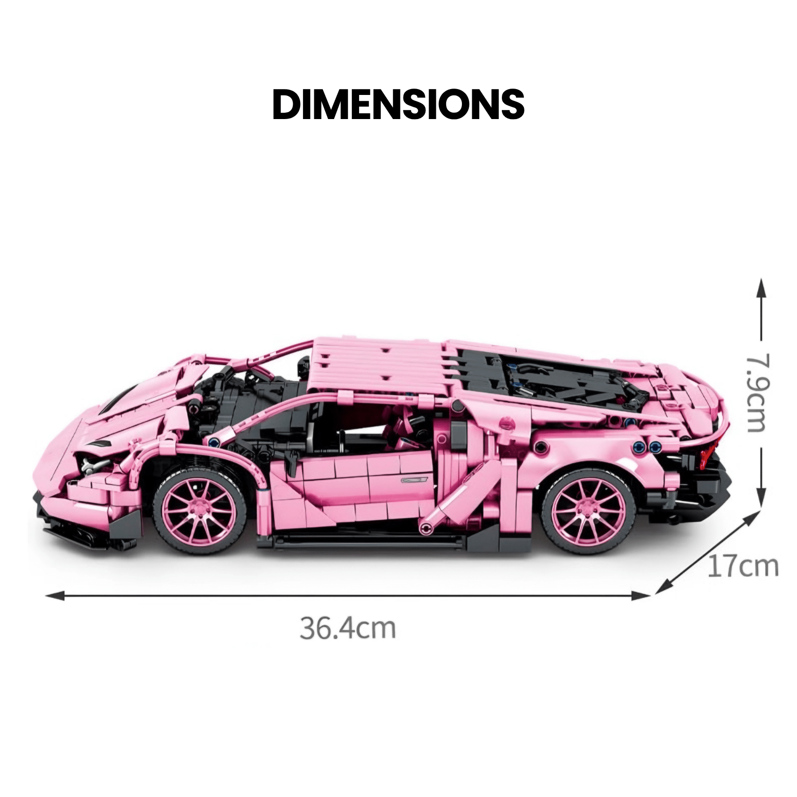 Pink Edition Italian Supercar | 1258pcs - BRICKS LAB