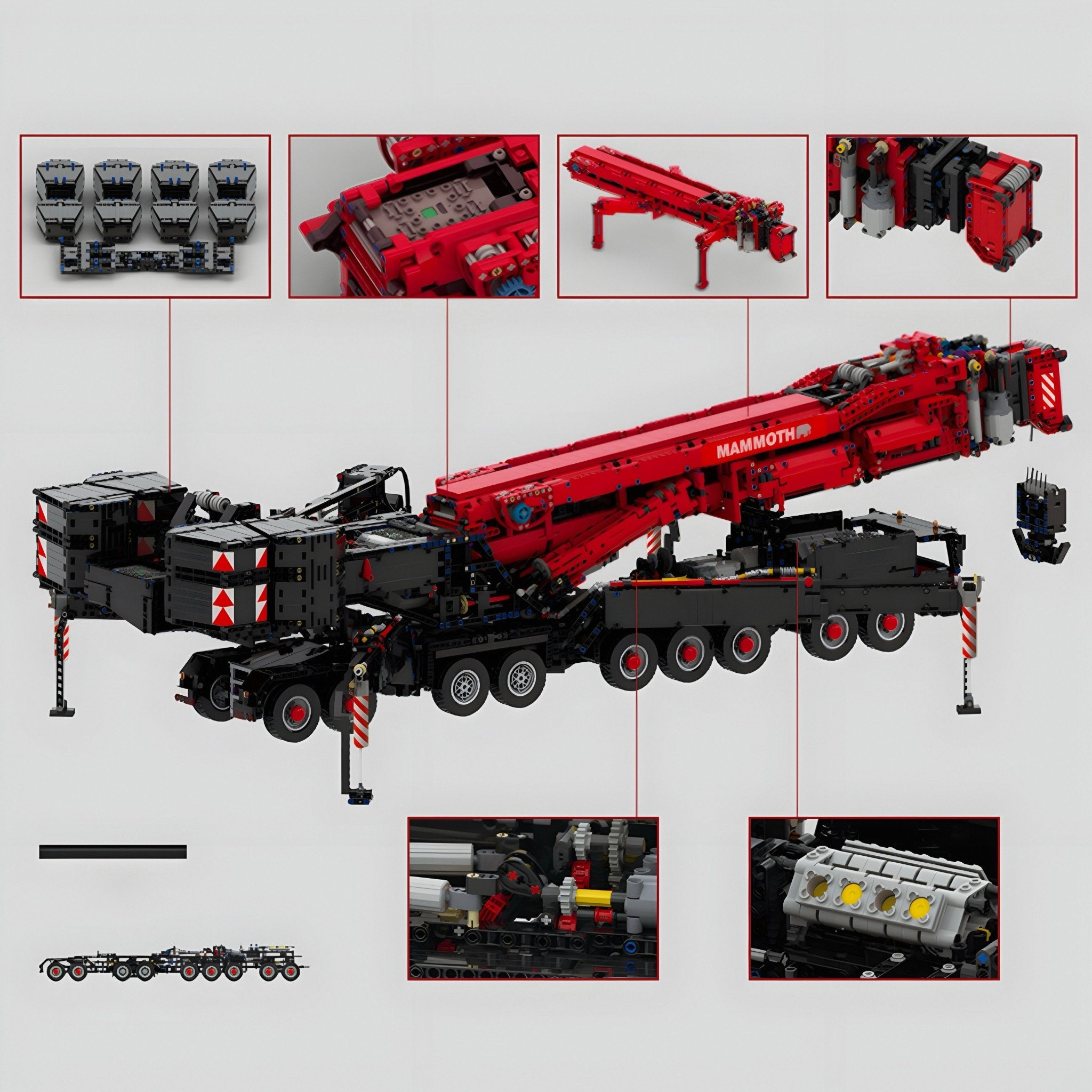 RED EDITION REMOTE CONTROLLED CRANE | 9178PCS - BRICKS LAB