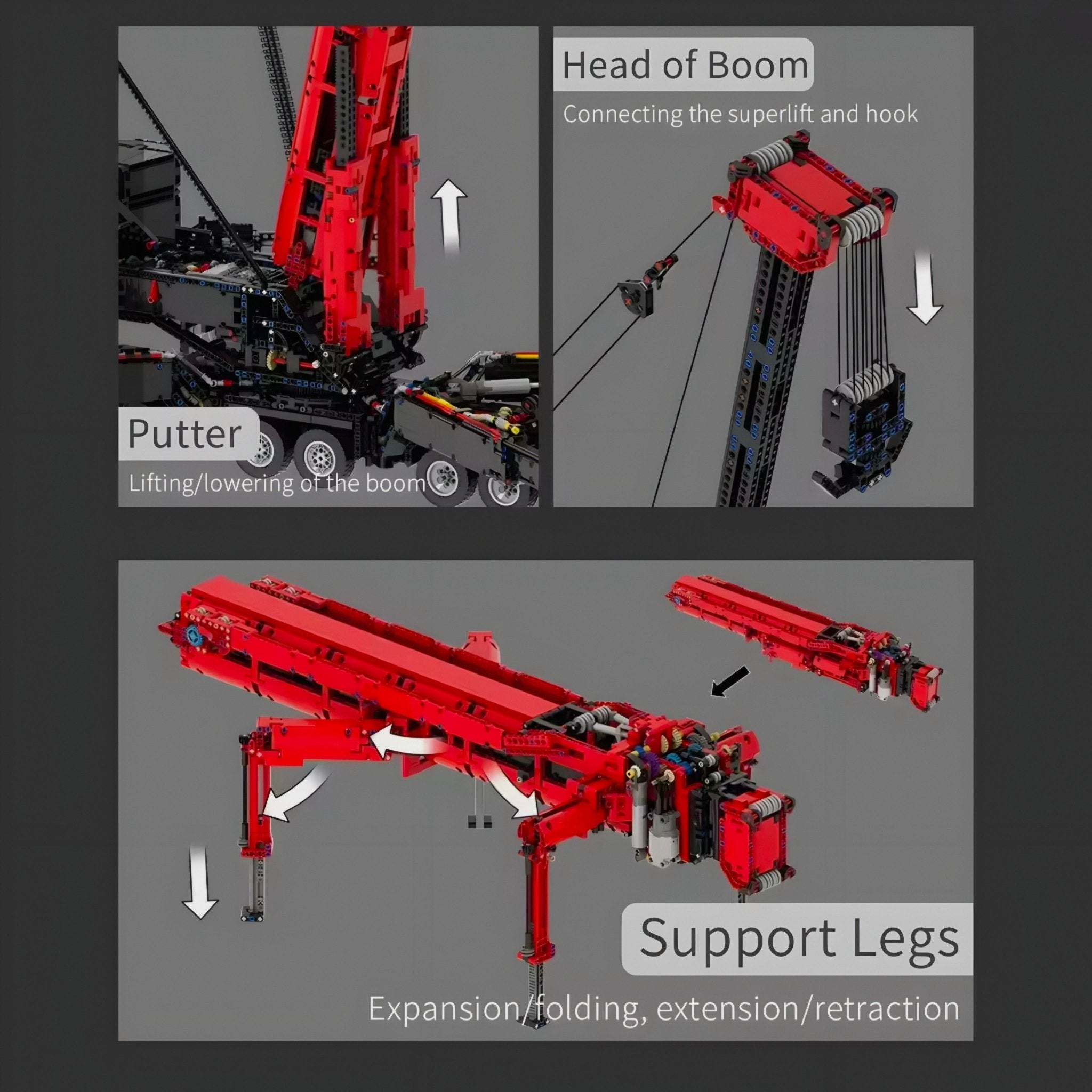 RED EDITION REMOTE CONTROLLED CRANE | 9178PCS - BRICKS LAB