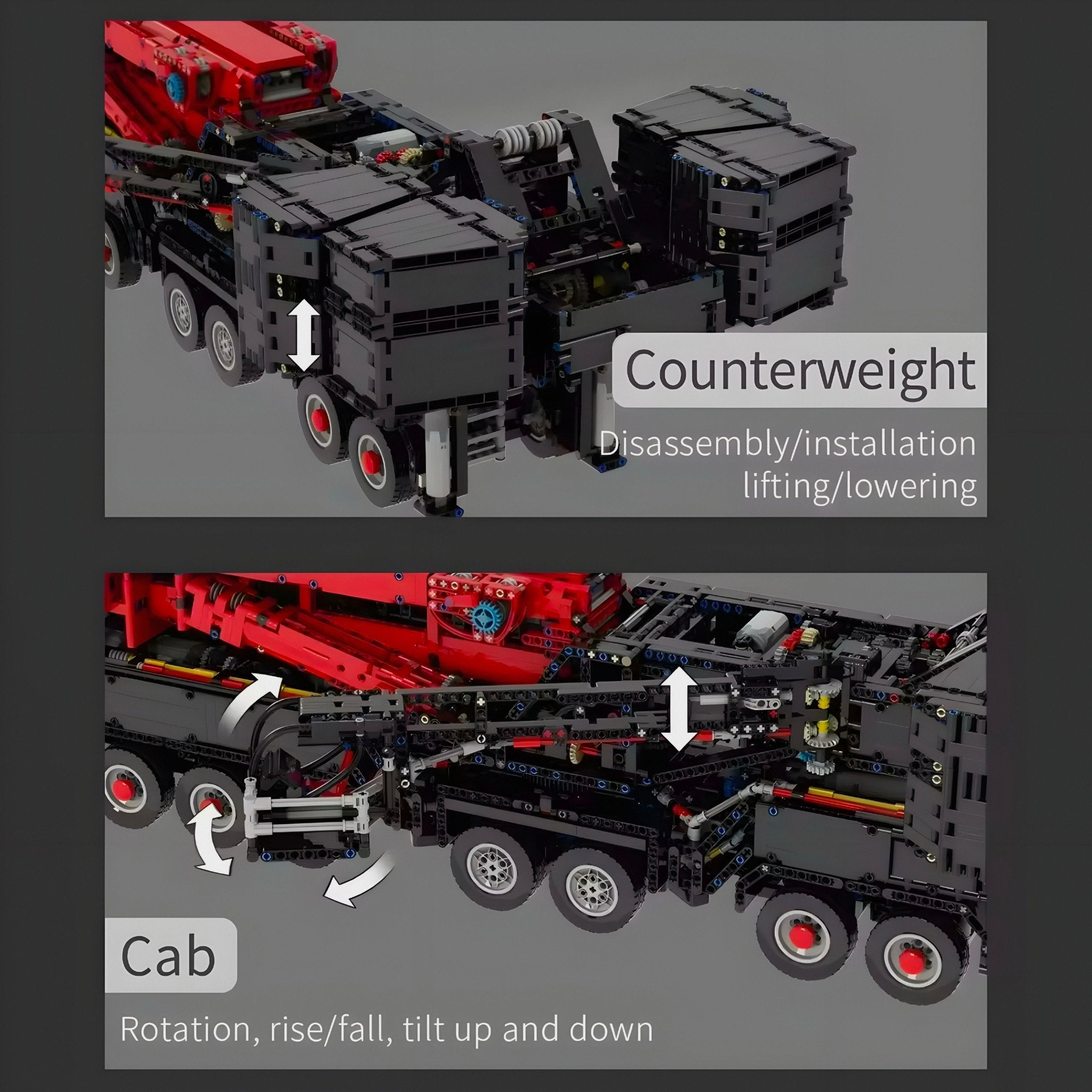RED EDITION REMOTE CONTROLLED CRANE | 9178PCS - BRICKS LAB
