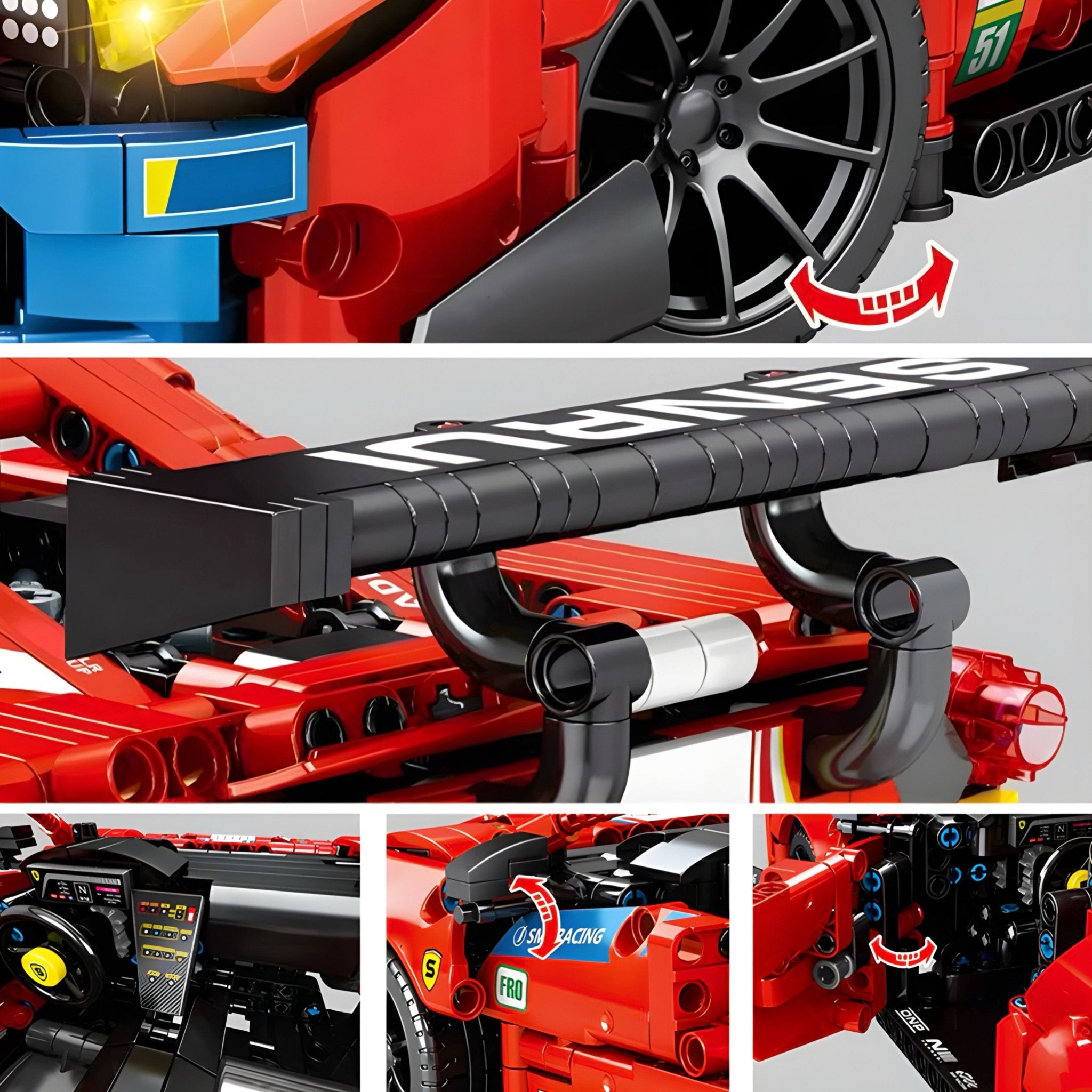 Remote Controlled 488 GTE | 1206pcs - BRICKS LAB