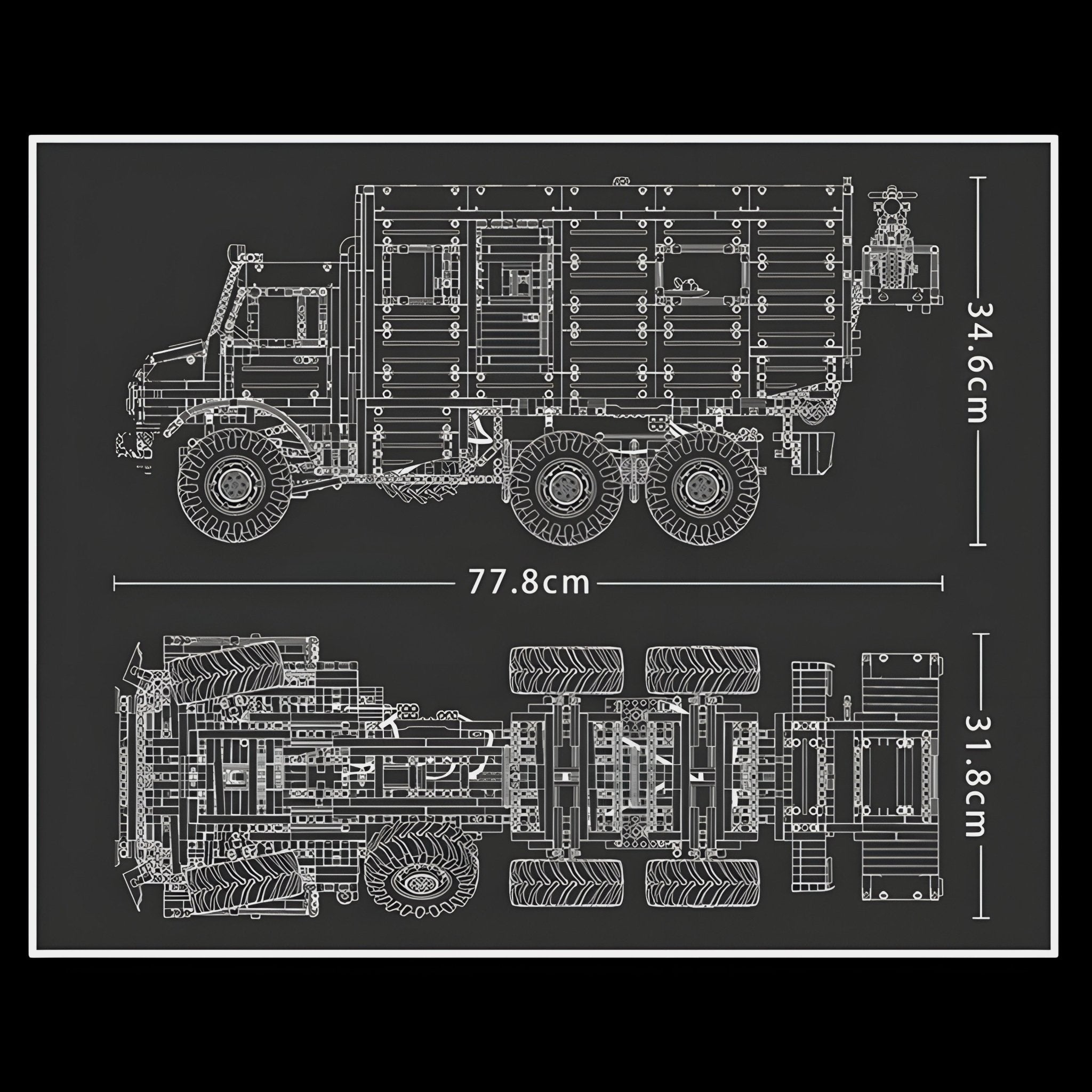 REMOTE CONTROLLED 6 WHEELED UNIMOG | 6690PCS - BRICKS LAB