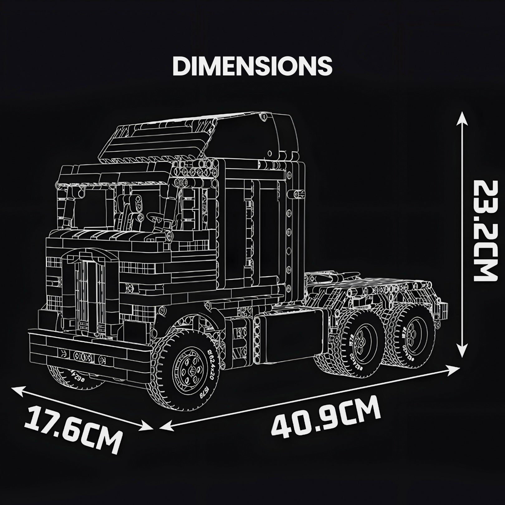 Remote Controlled 70s Cabover Truck | 2182pcs - BRICKS LAB