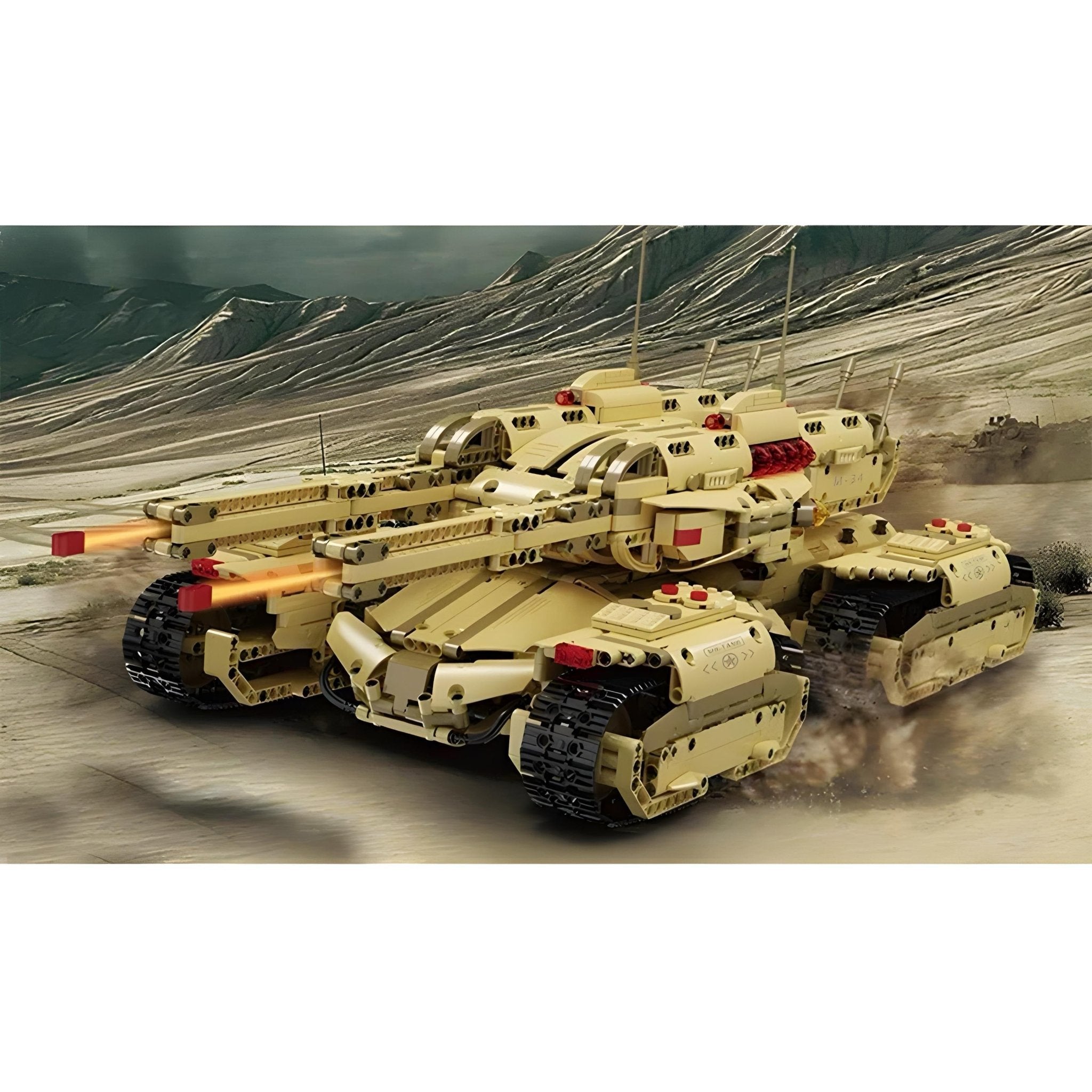 REMOTE CONTROLLED ARMY 4 TRACK TANK | 3294PCS - BRICKS LAB