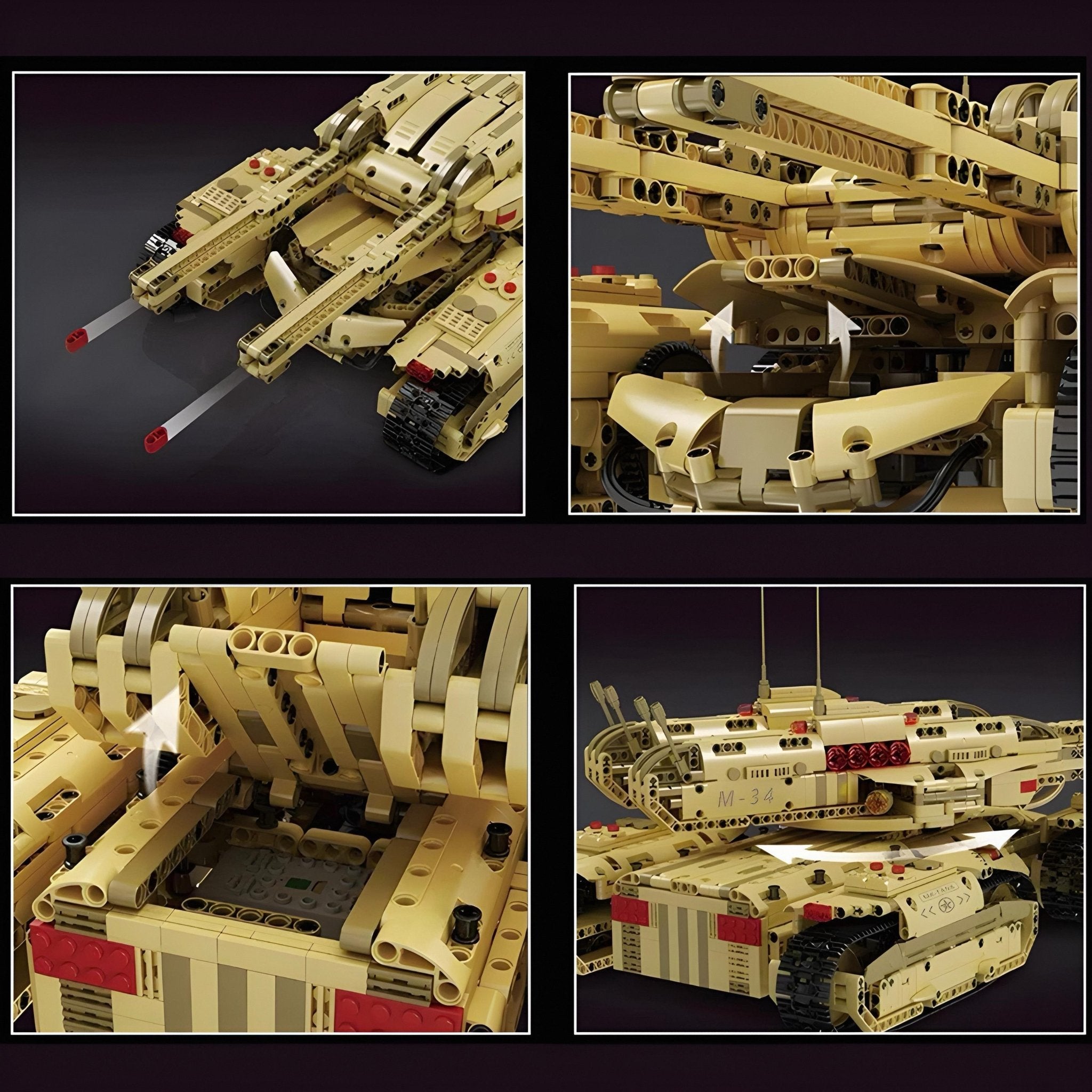 REMOTE CONTROLLED ARMY 4 TRACK TANK | 3294PCS - BRICKS LAB