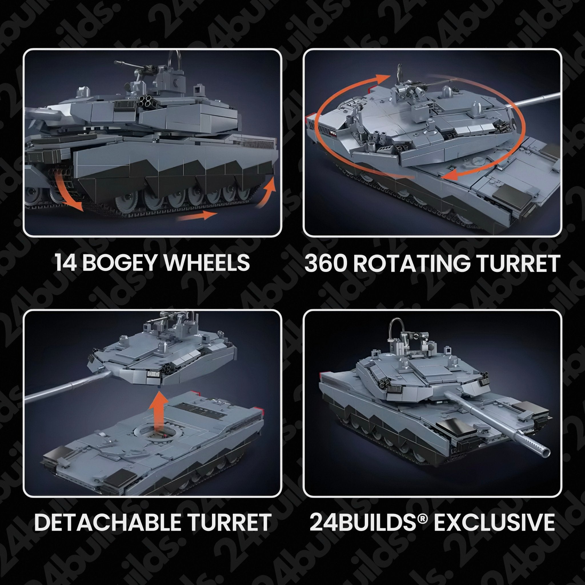 REMOTE CONTROLLED BATTLE TANK | 1194PCS - BRICKS LAB